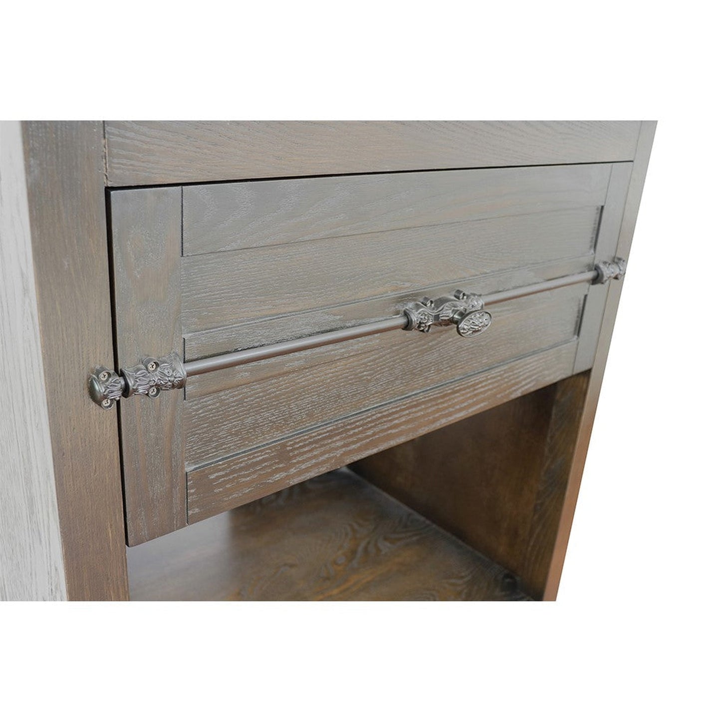 Bellaterra Home Plantation 30" 1-Drawer Brown Ash Freestanding Vanity Base