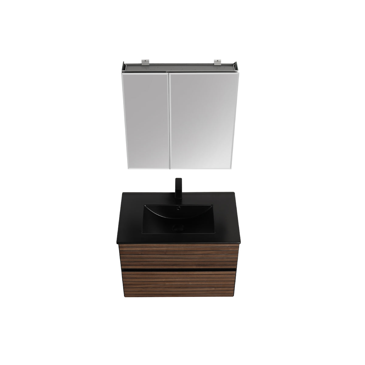Blossom Annecy 30" Dark Walnut Strip Single Sink Vanity Base