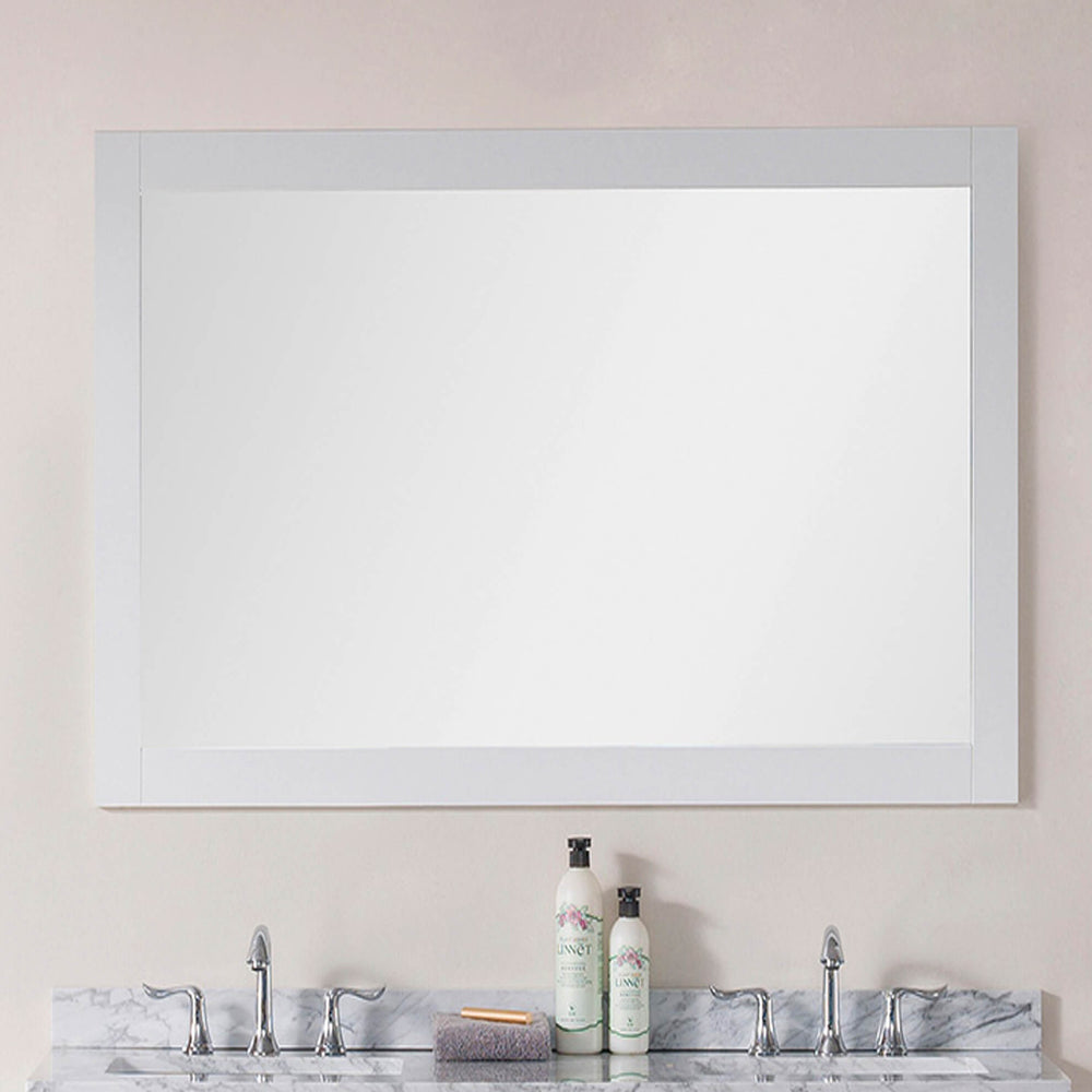 Blossom Dubai 48" Matte White Wall-Mounted Rectangle Mirror