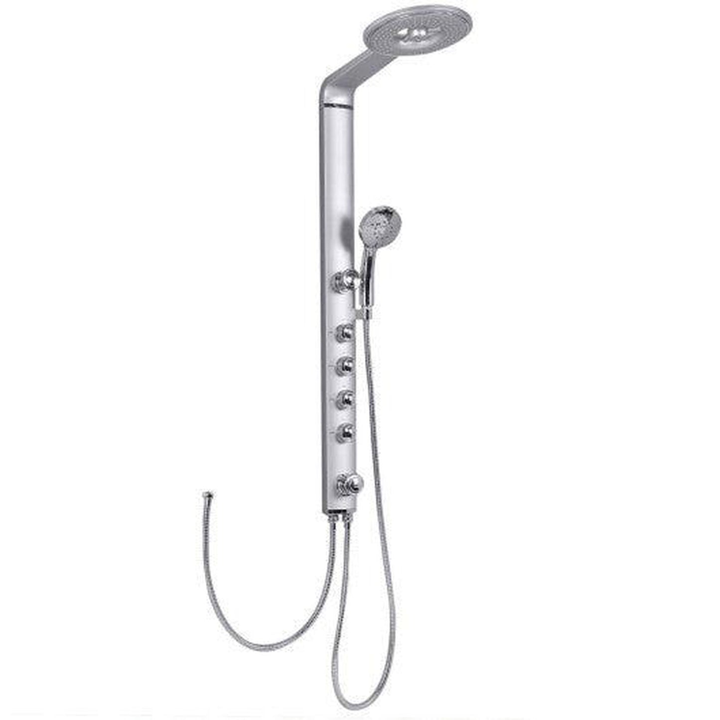 Costway 40" Aluminum Alloy Shower Column Massage Jet System with Hand Shower