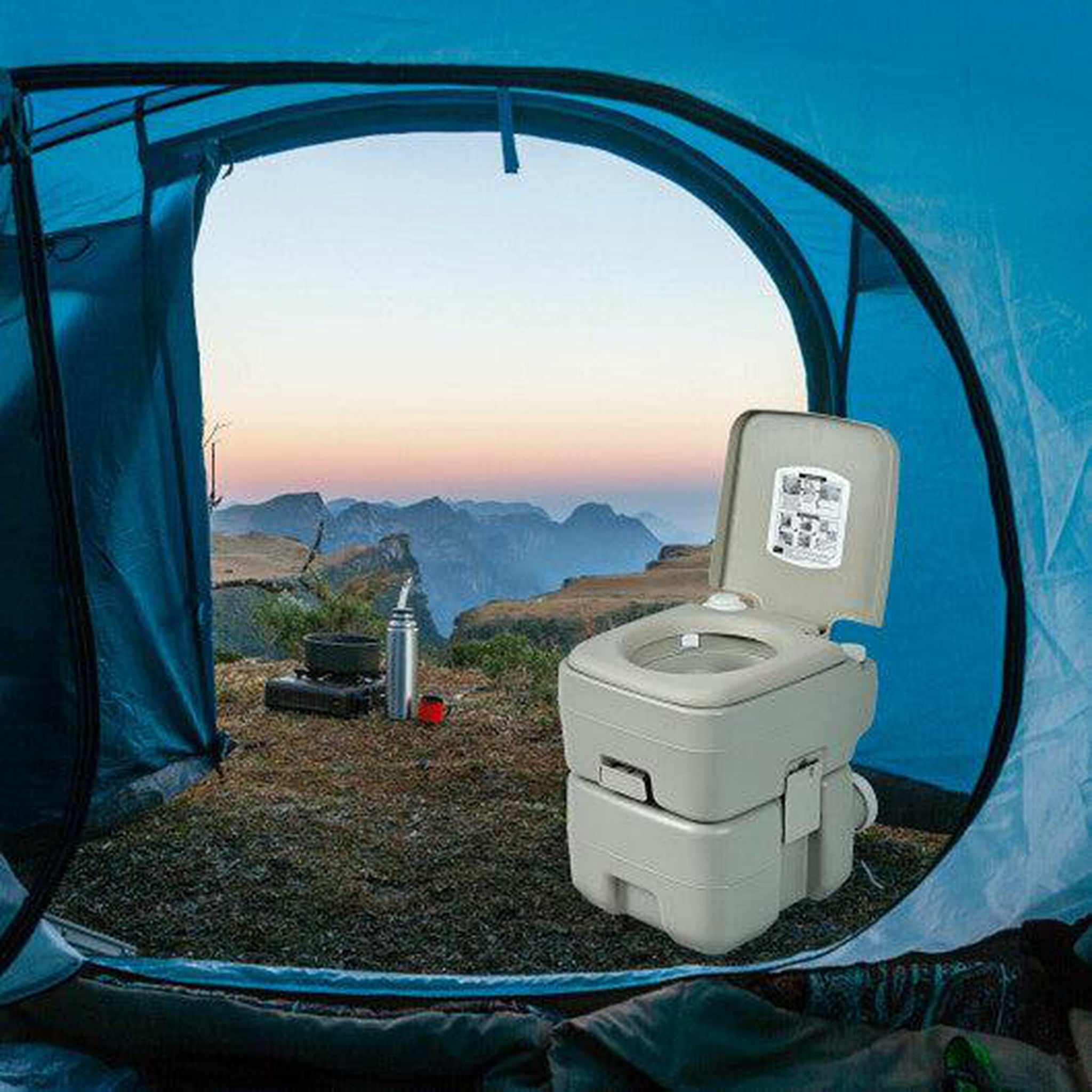 TAUS Tragbare Reisetoilette 20 L / 5,3 Gallonen – Für Camping, Wohnmobil, Drinnen & Draußen TAUS Tragbare Reisetoilette 20 L / 5,3 Gallonen – Für Camping, Wohnmobil, Drinnen & Draußen