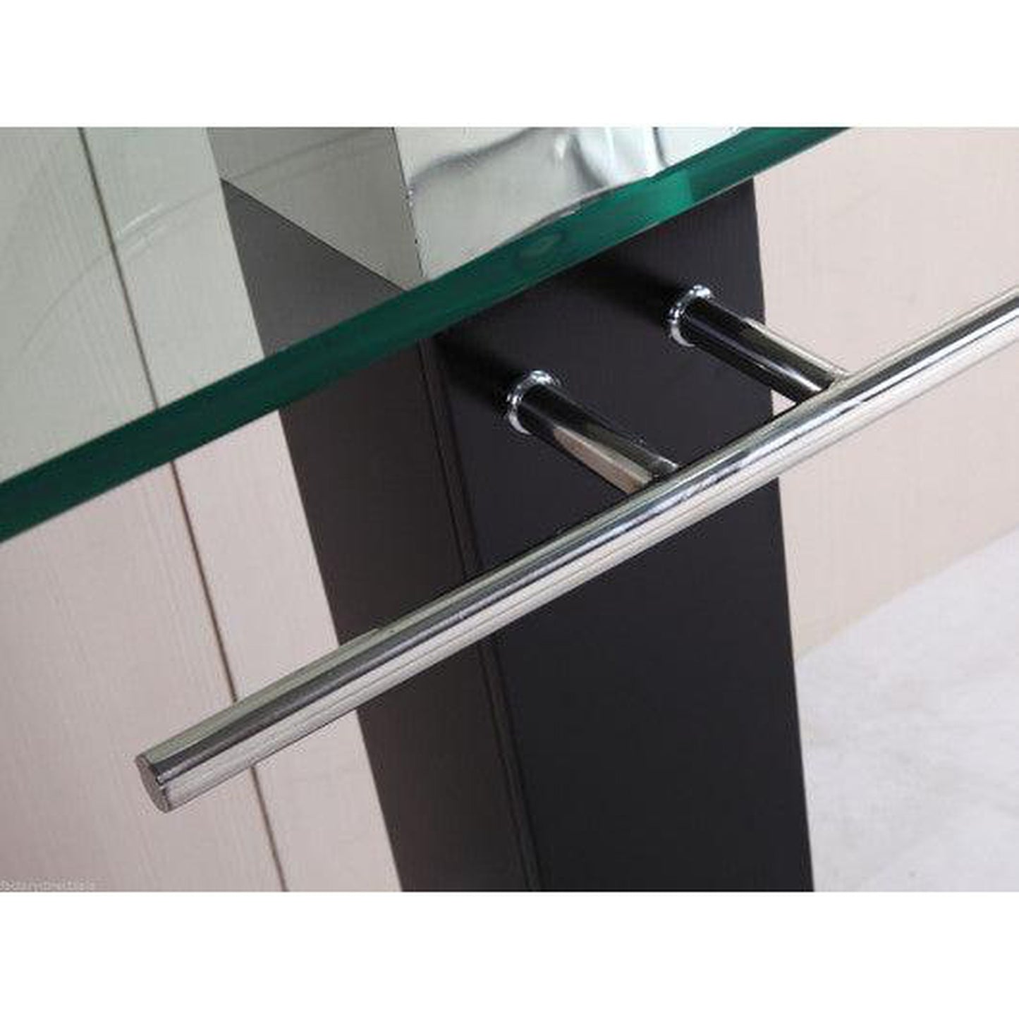 Costway Bathroom Vanity Pedestal with Glass Sink