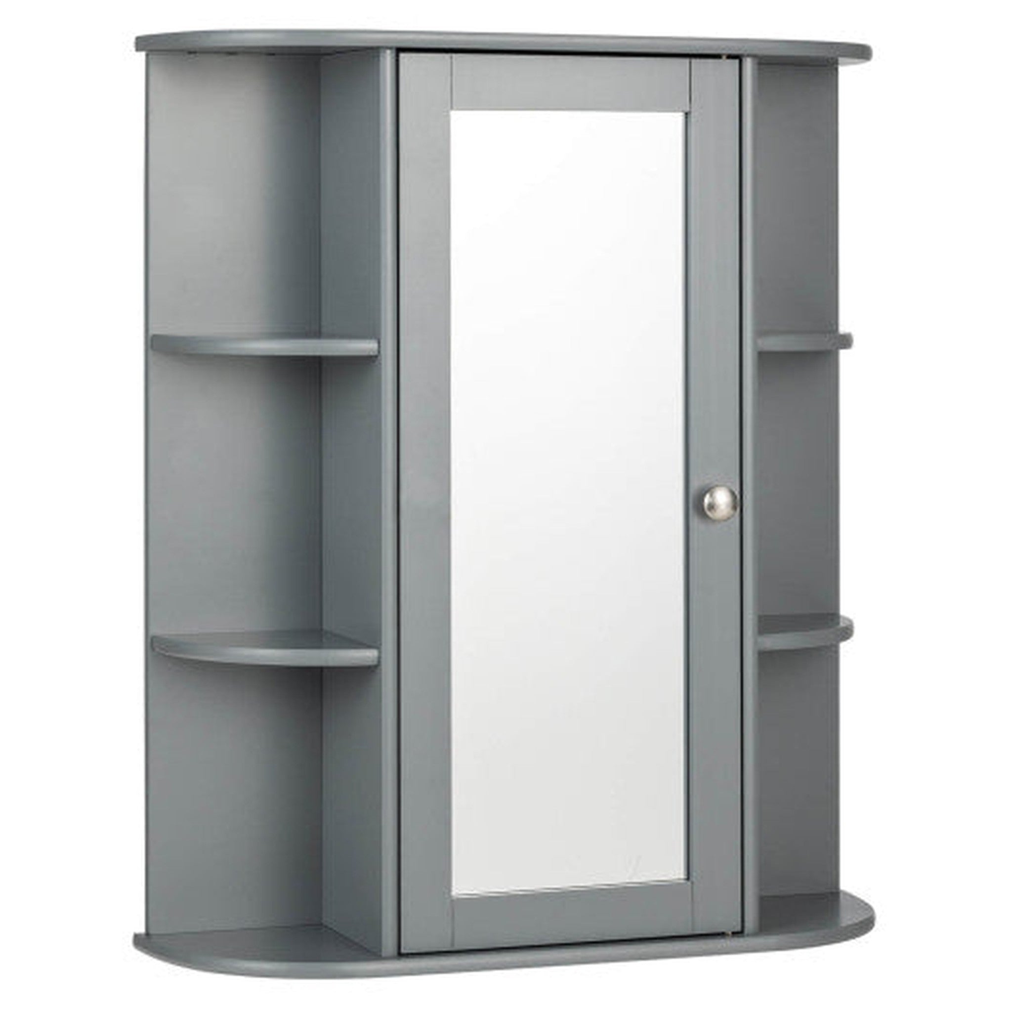 Bathroom Wall Mount Storage Cabinet Single Door with Height Adjustable  Shelf - Costway