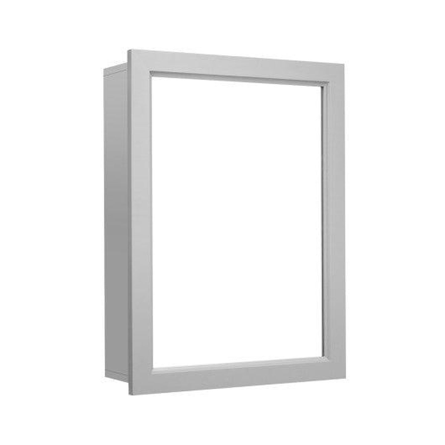 Costway Gray Wall-Mounted Mirrored Medicine Cabinet