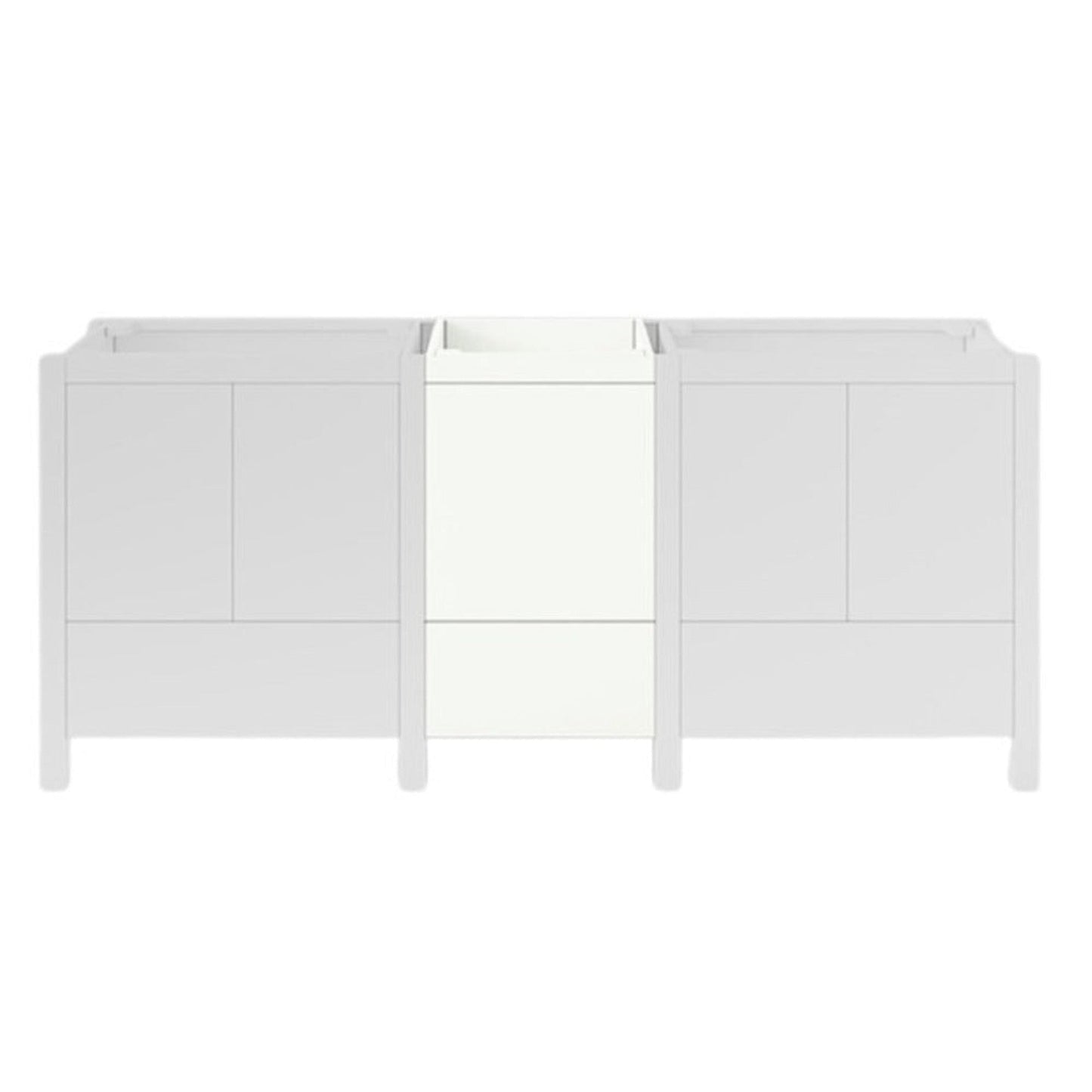 DM Bath 18" Dark Greige Finish Storage Cabinet Attachment with 2" Shaker Door Style