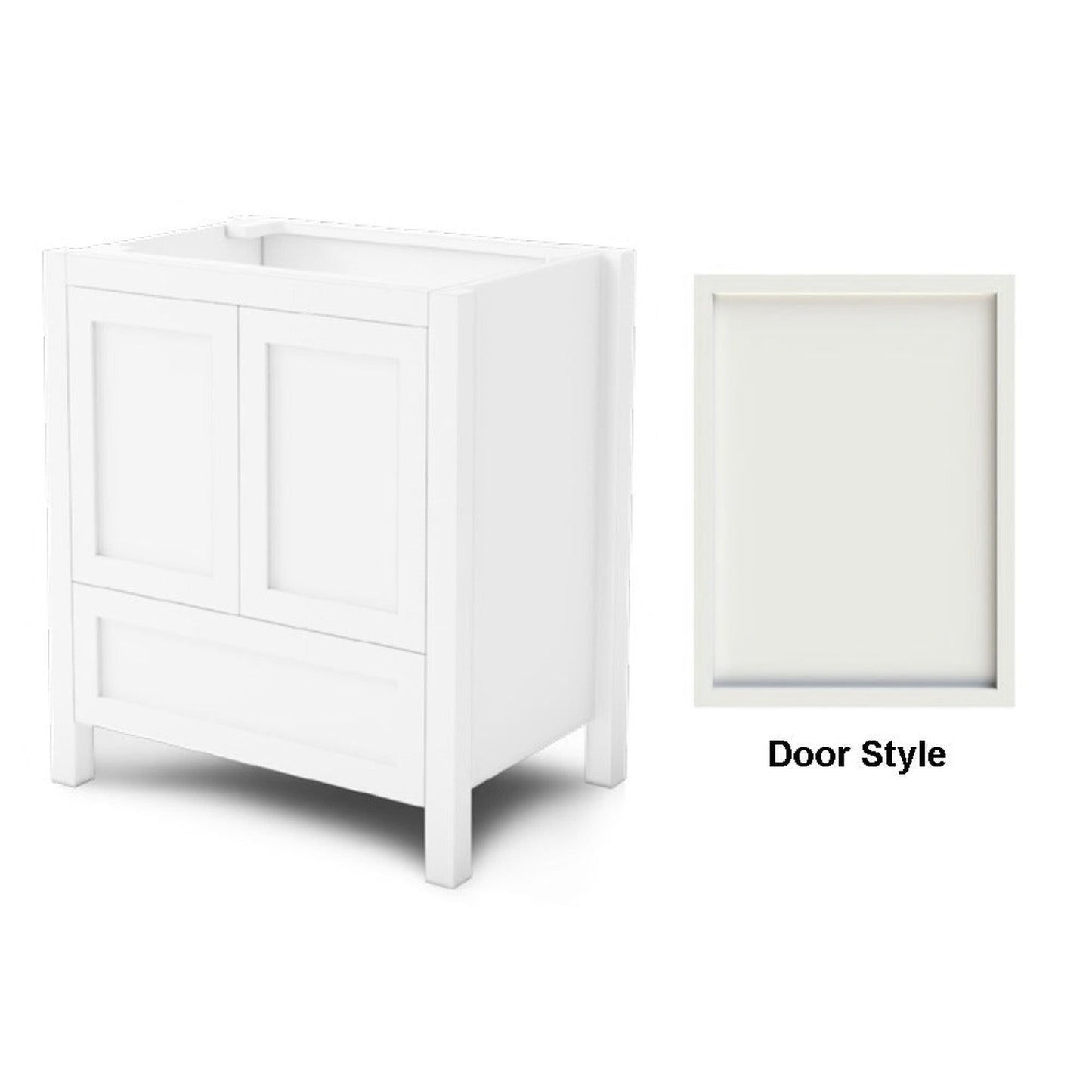 DM Bath 24" Navy Blue Finish Freestanding Bathroom Vanity with Slim Shaker Door Style