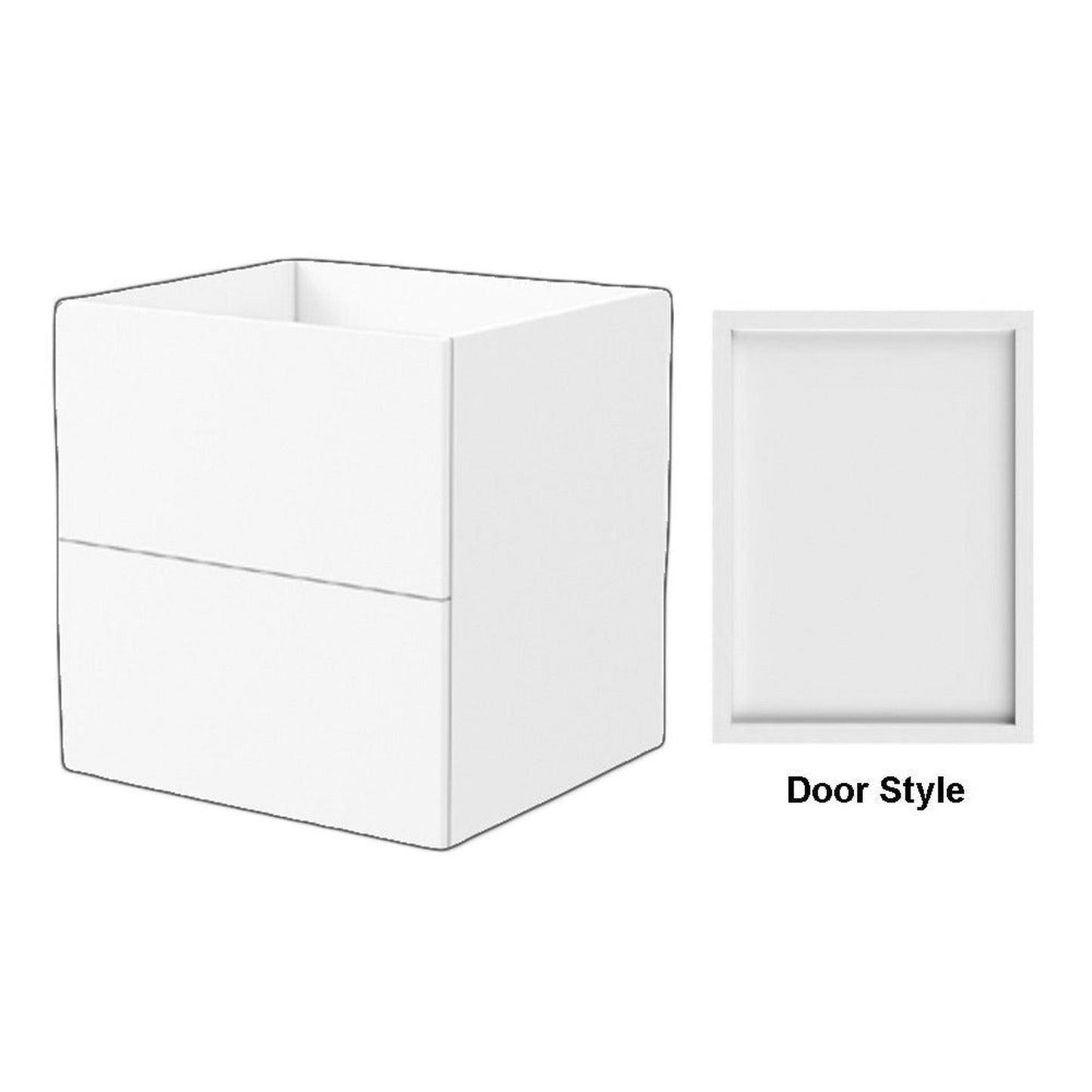 DM Bath 30" Light Grey Finish Floating Bathroom Vanity with Slim Shaker Door Style