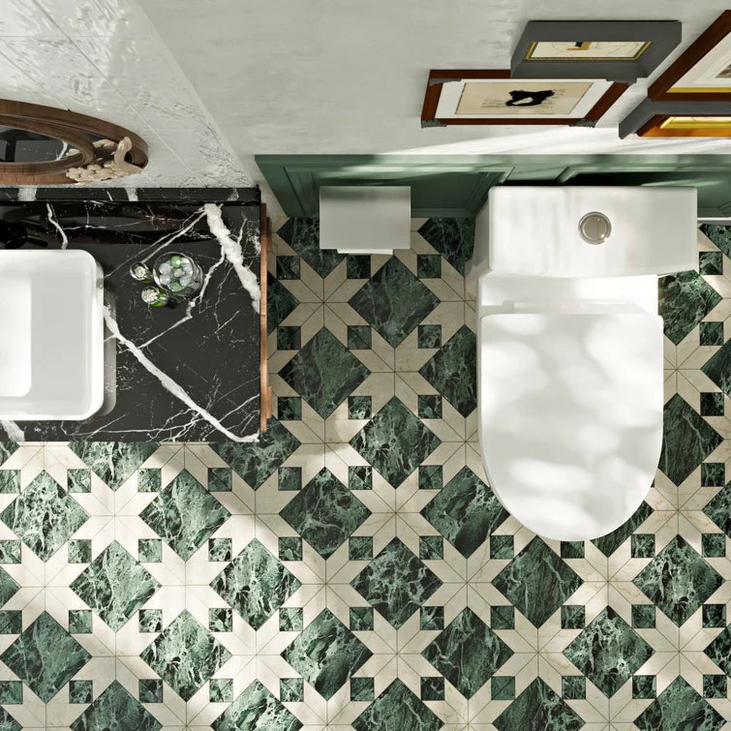 DeerValley DV-1F52813 Liberty 13" x 28" White Ceramic Dual Flush Round One-Piece Comfort Height Small Compact-Size Toilet With Soft Closing Seat