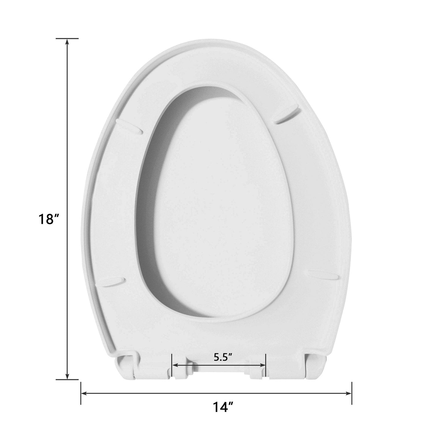 DeerValley DV-F068S11 Quick-Release Soft-Close Elongated White Plastic Polypropylene Toilet Seat (Fit with DV-1F52816/DV-1F52828/DV-1F52829 )