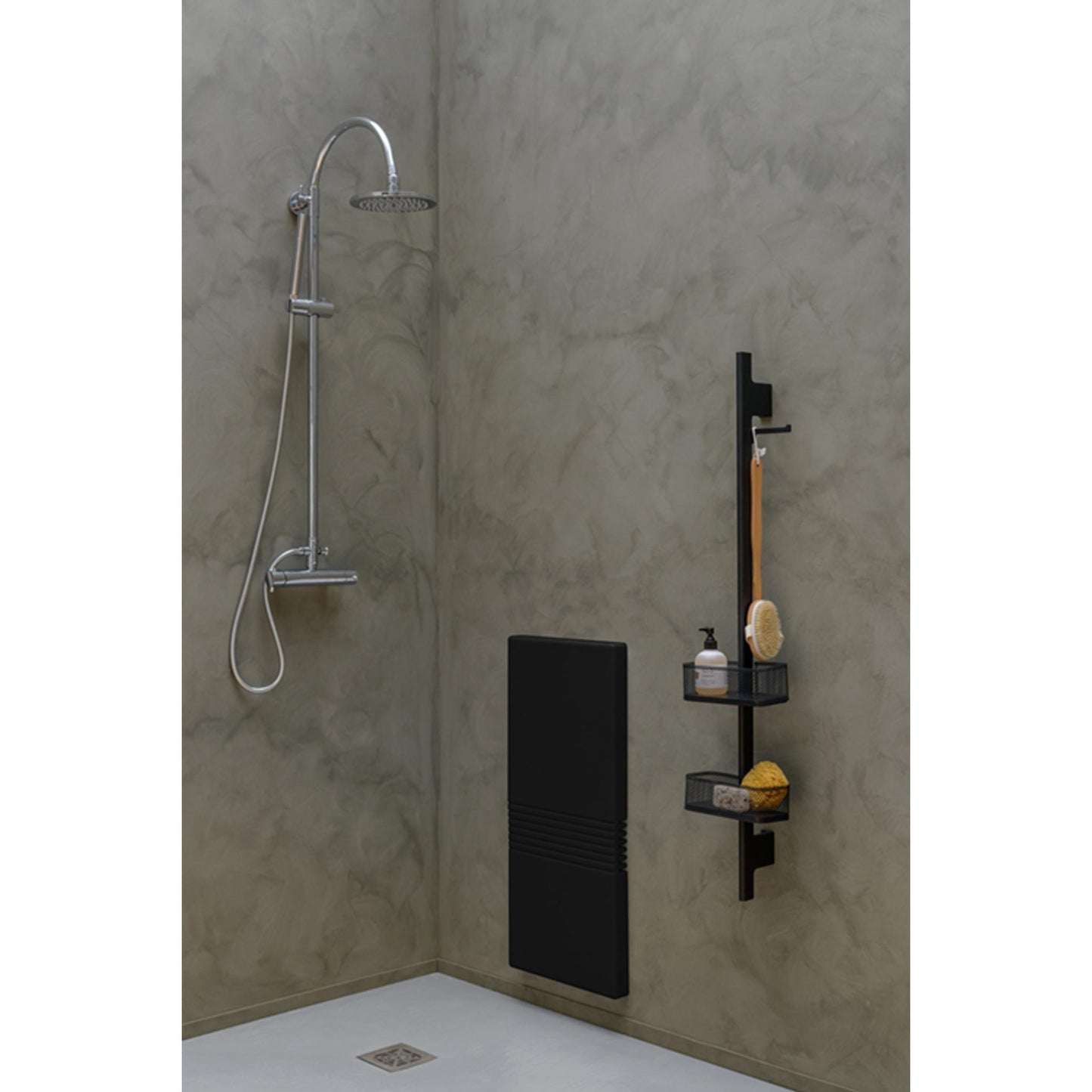 Design By Intent - Ever Life Designs Tuck 15" Black Soft Polyurethane Fold Down Shower Seat