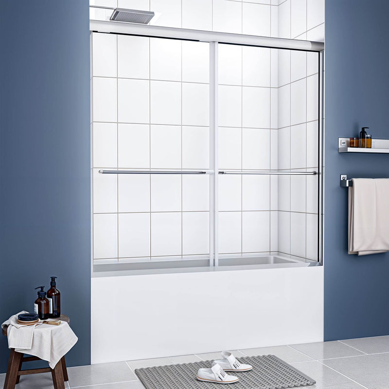 DreamWerks 60" x 60" Semi-Framed Bypass Shower Door in Polished Chrome