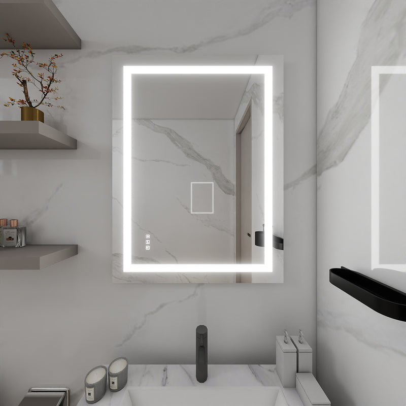 DreamWerks Mariana 24" x 32" Rectangular LED Bathroom Mirror With Dimmer and Defogger