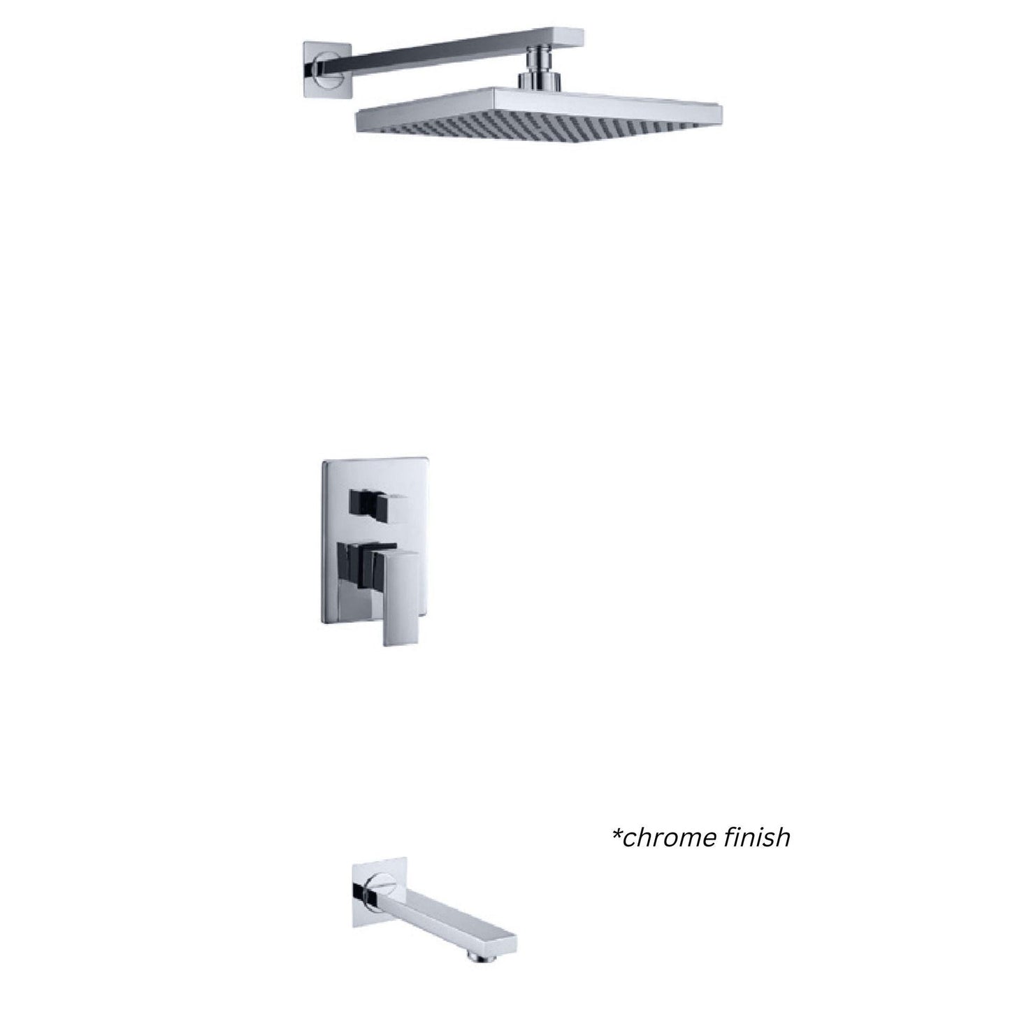 Duko Bathroom Brushed Nickel Shower Faucet Set
