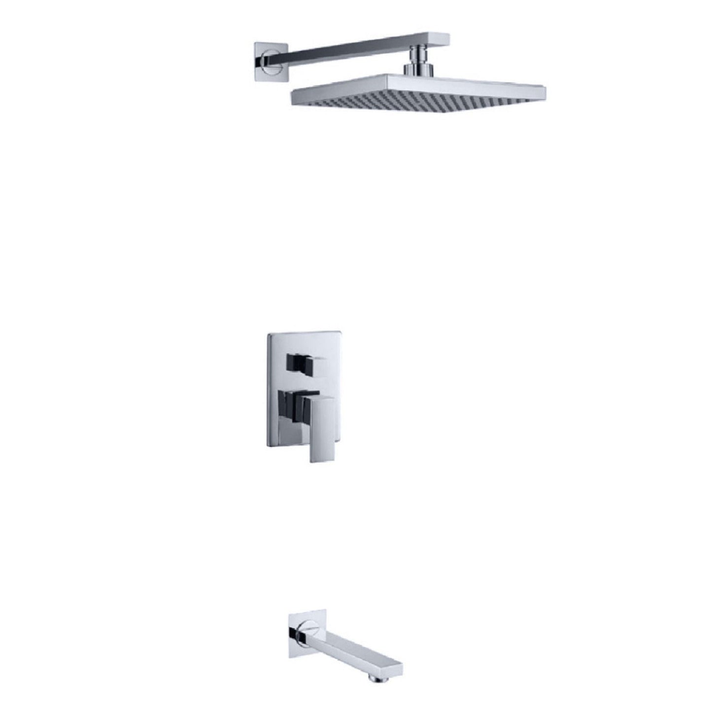 Duko Bathroom Chrome Finish Shower Faucet Set