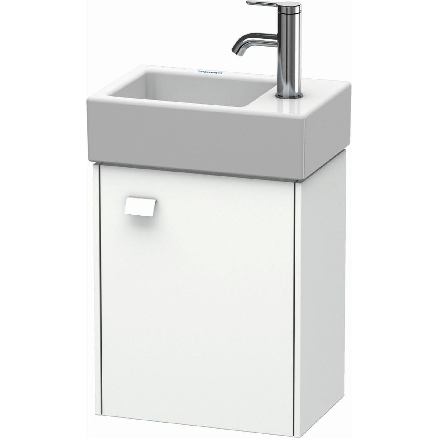 Duravit Brioso 14" x 17" x 9" Wall-Mount Vanity Unit With Right Hinge One Door Cabinet in White Matt