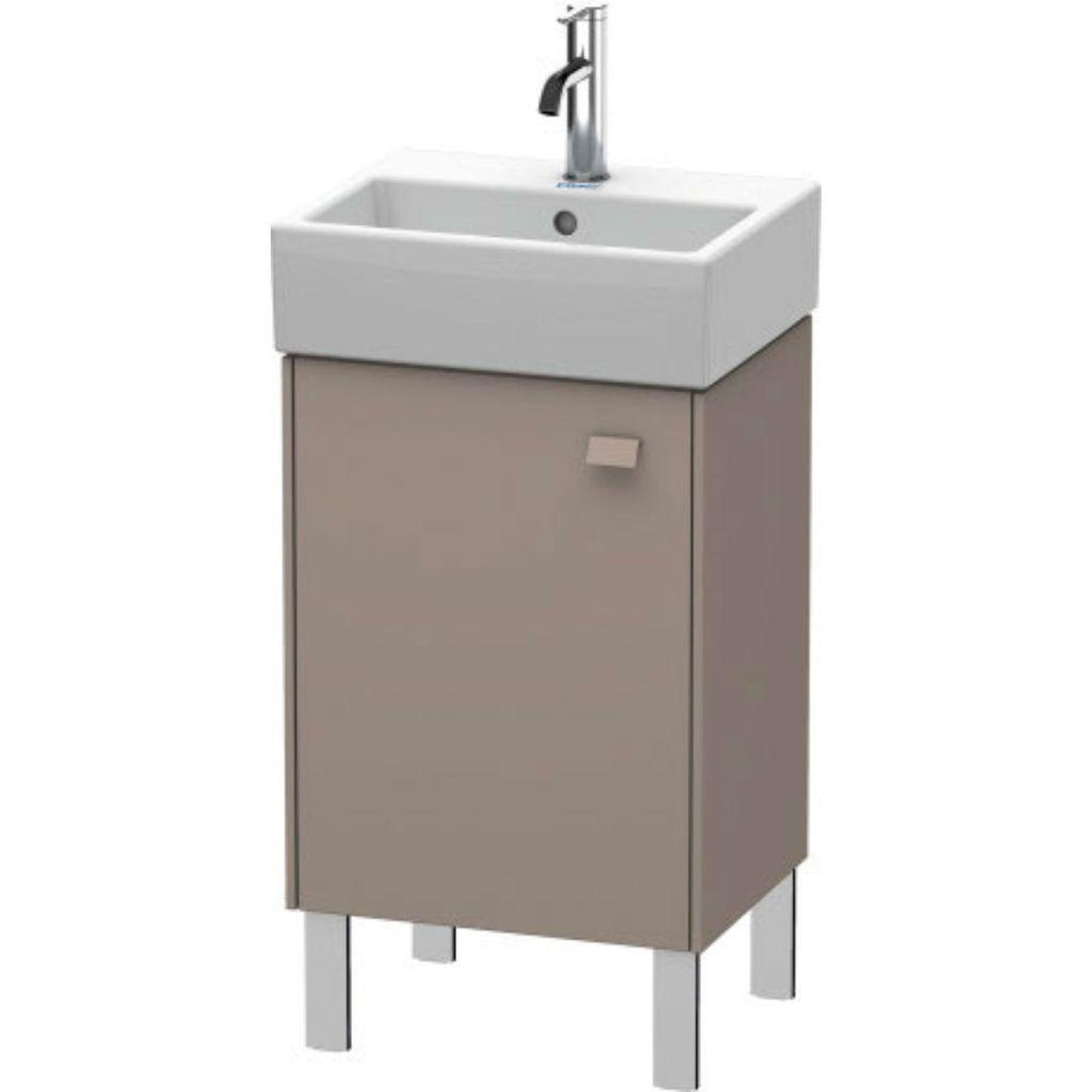 Duravit Brioso 17" x 22" x 13" Floor Standing Vanity Unit With Left Hinge One Door Cabinet in Basalt Matt