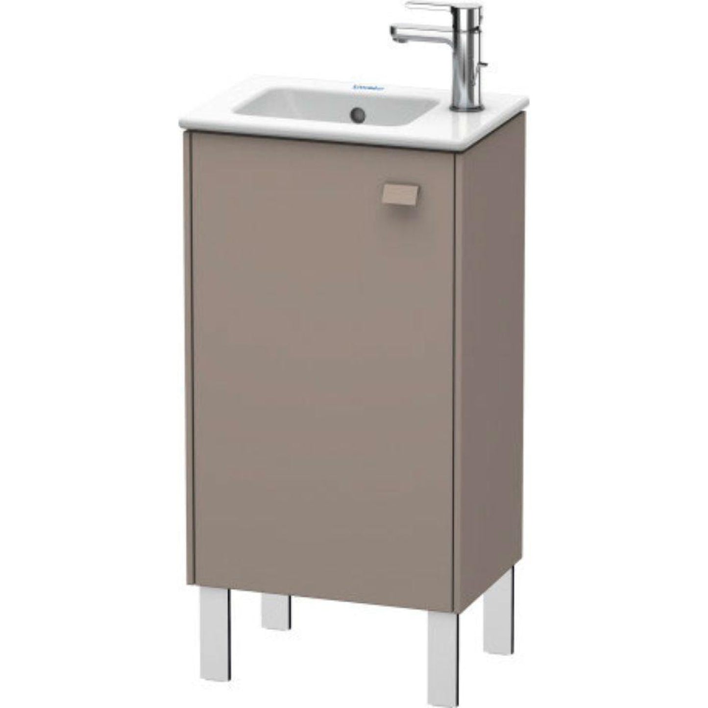 Duravit Brioso 17" x 27" x 11" Floor Standing Vanity Unit With Left Hinge One Door Cabinet in Basalt Matt
