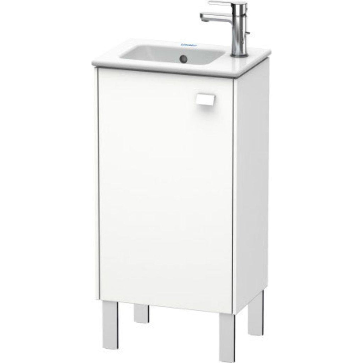 Duravit Brioso 17" x 27" x 11" Floor Standing Vanity Unit With Left Hinge One Door Cabinet in White Matt