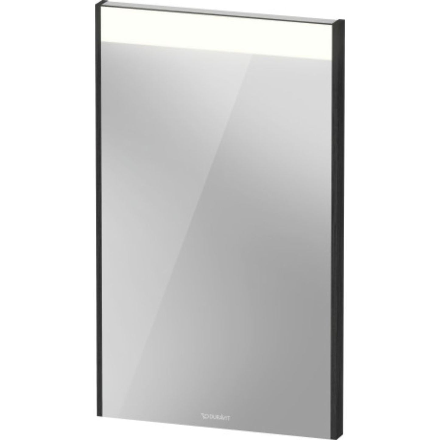 Duravit Brioso 17" x 28" x 1" Mirror With Lighting Black Oak