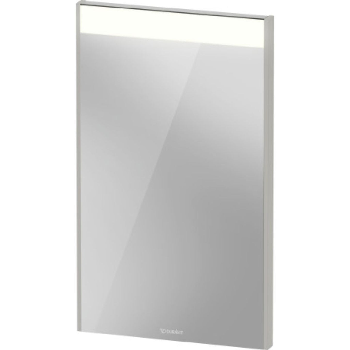 Duravit Brioso 17" x 28" x 1" Mirror With Lighting Concrete Grey Matt