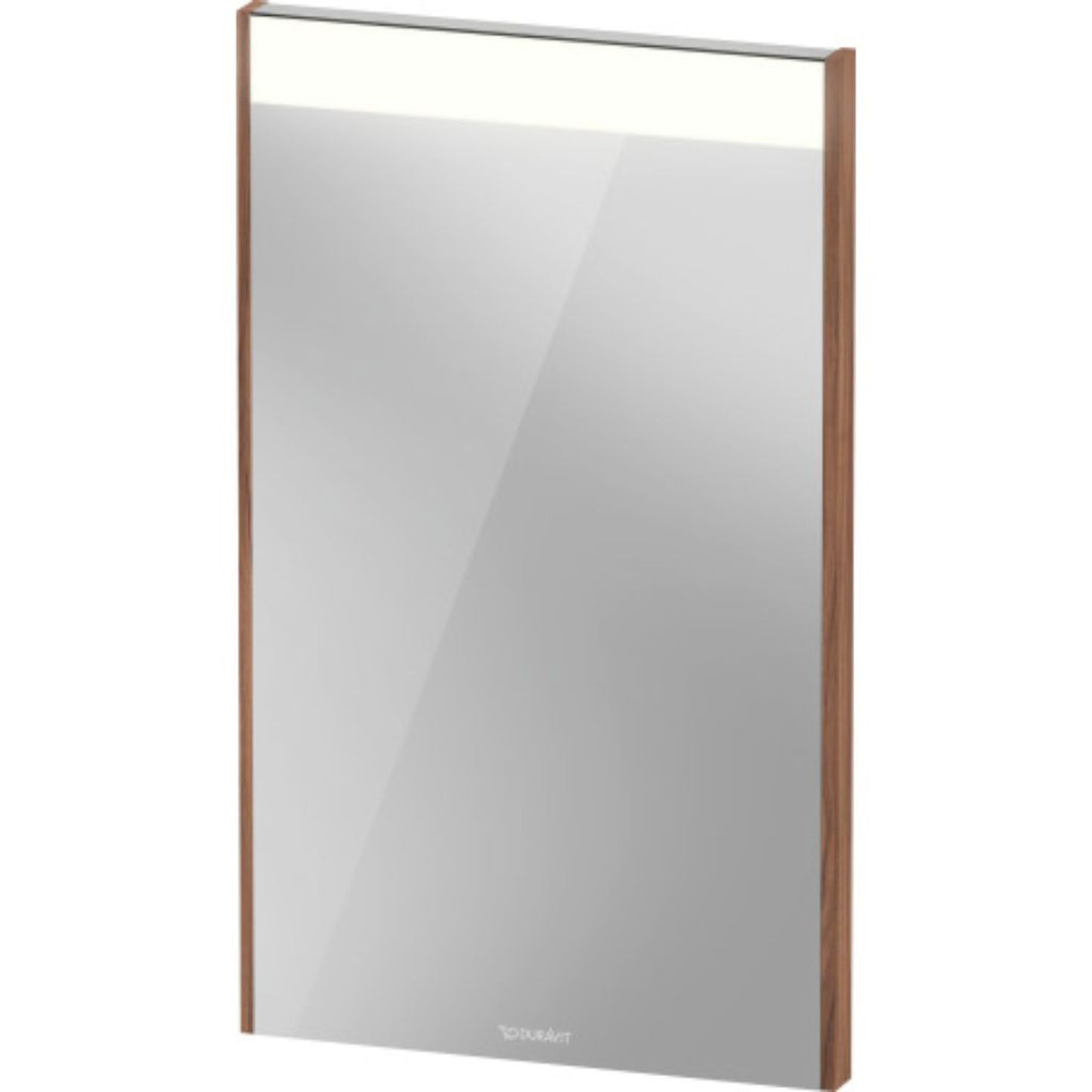 Duravit Brioso 17" x 28" x 1" Mirror With Lighting Natural Walnut