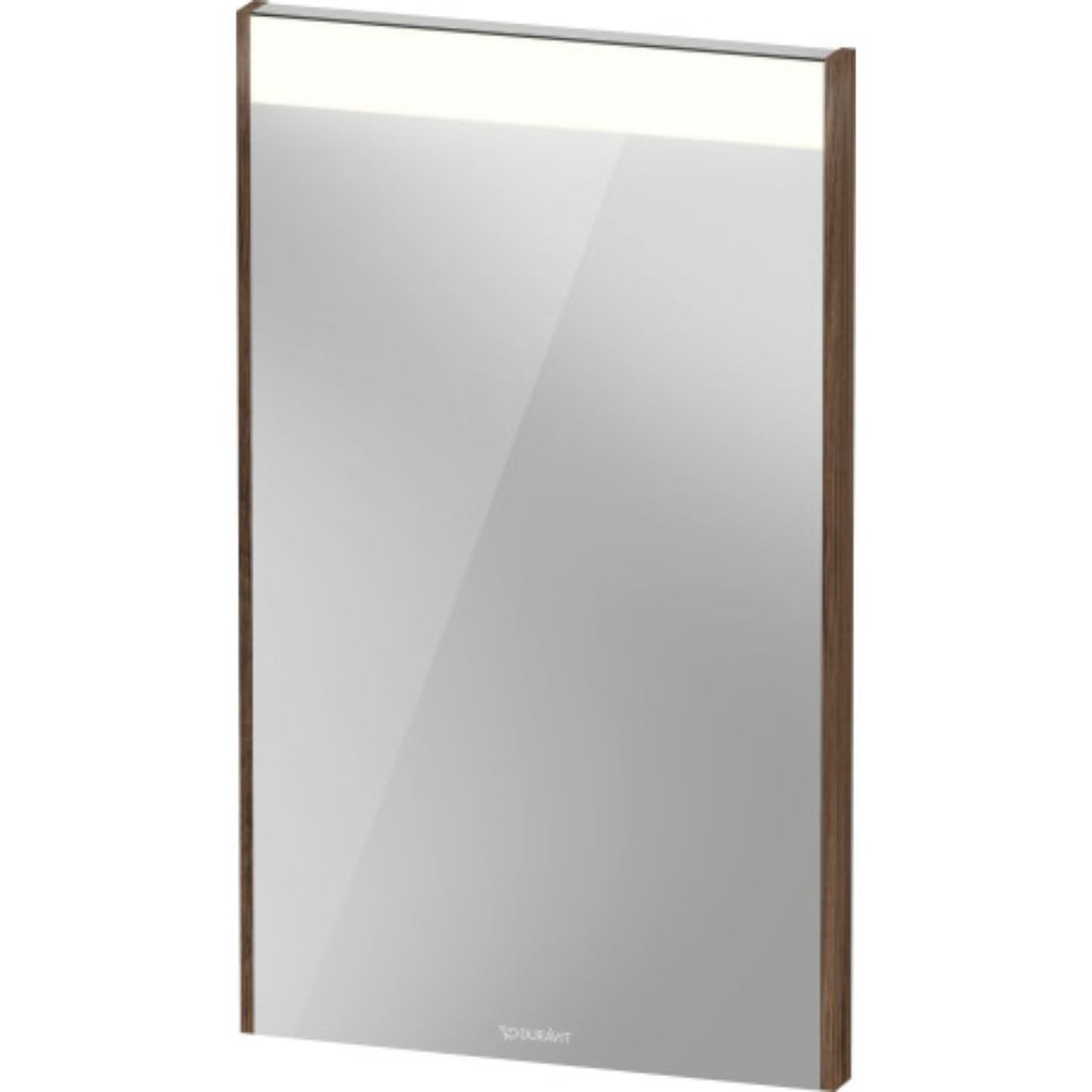 Duravit Brioso 17" x 28" x 1" Mirror With Lighting Walnut Dark