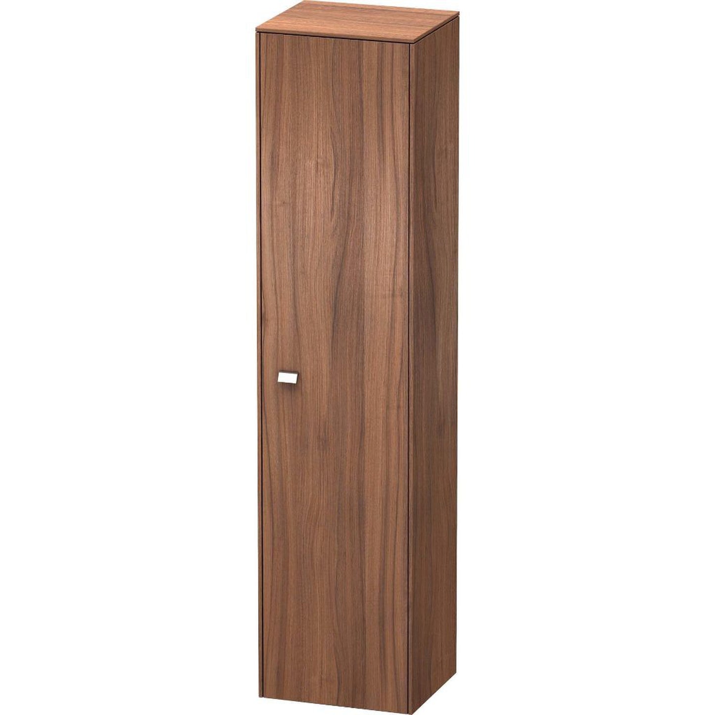 Duravit Brioso 17" x 70" x 14" Tall Cabinet With Right Door in Natural Walnut and Chrome Handle