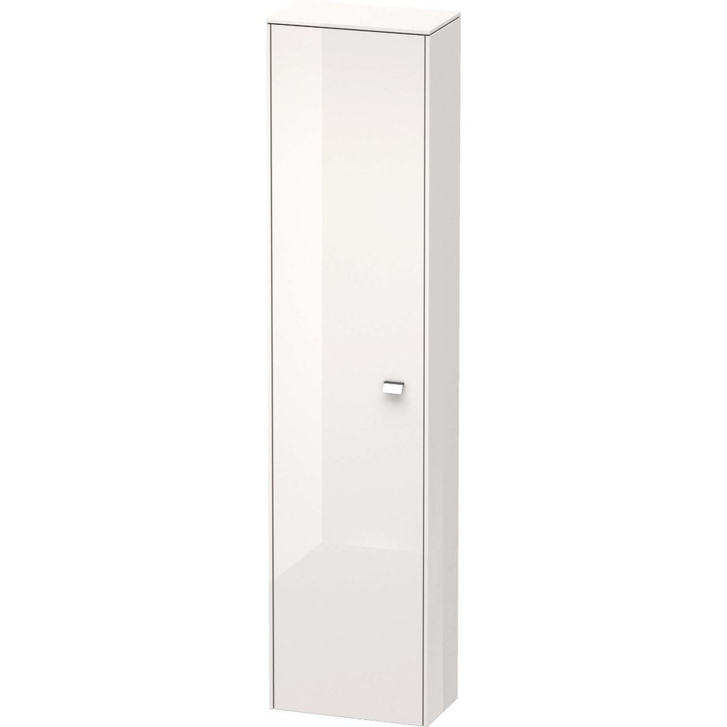 Duravit Brioso 17" x 70" x 9" Tall Cabinet With Left Door in White High Gloss and Chrome Handle