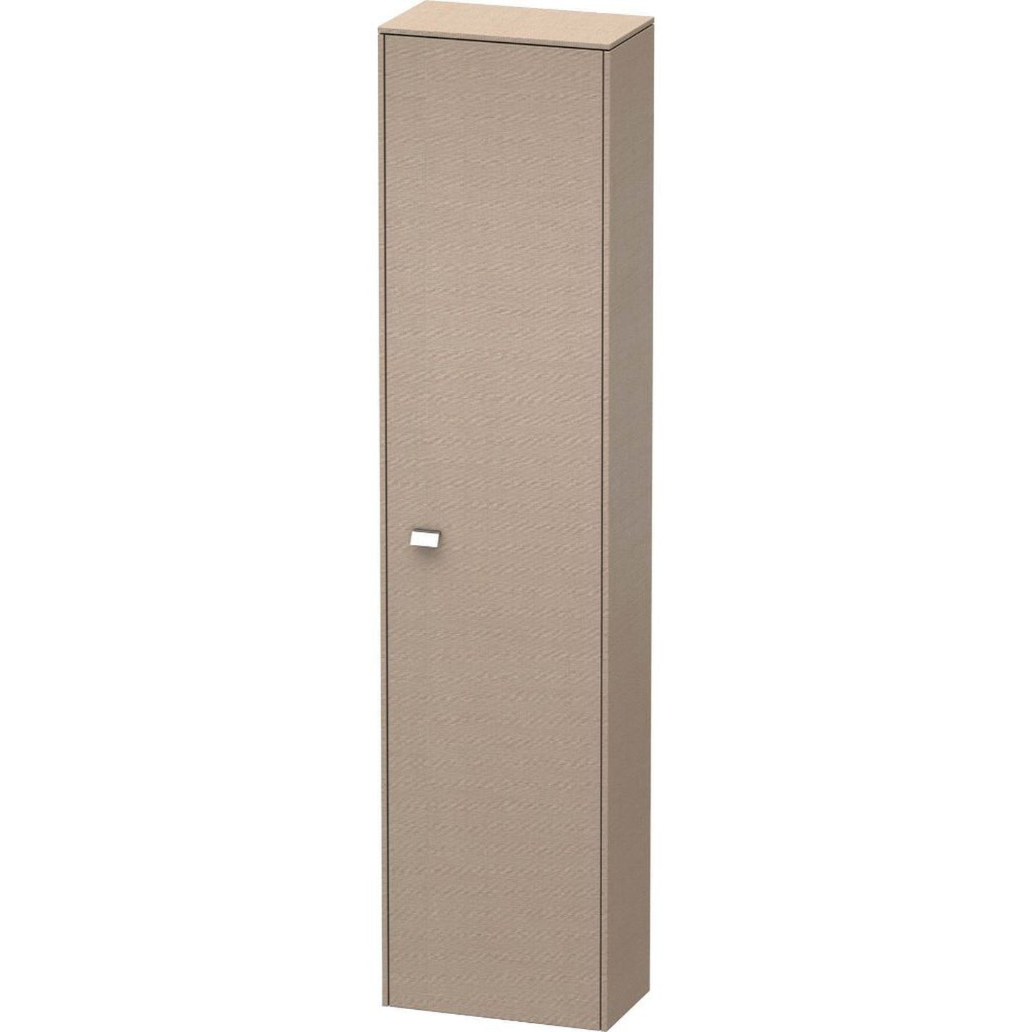 Duravit Brioso 17" x 70" x 9" Tall Cabinet With Right Door in Linen and Chrome Handle