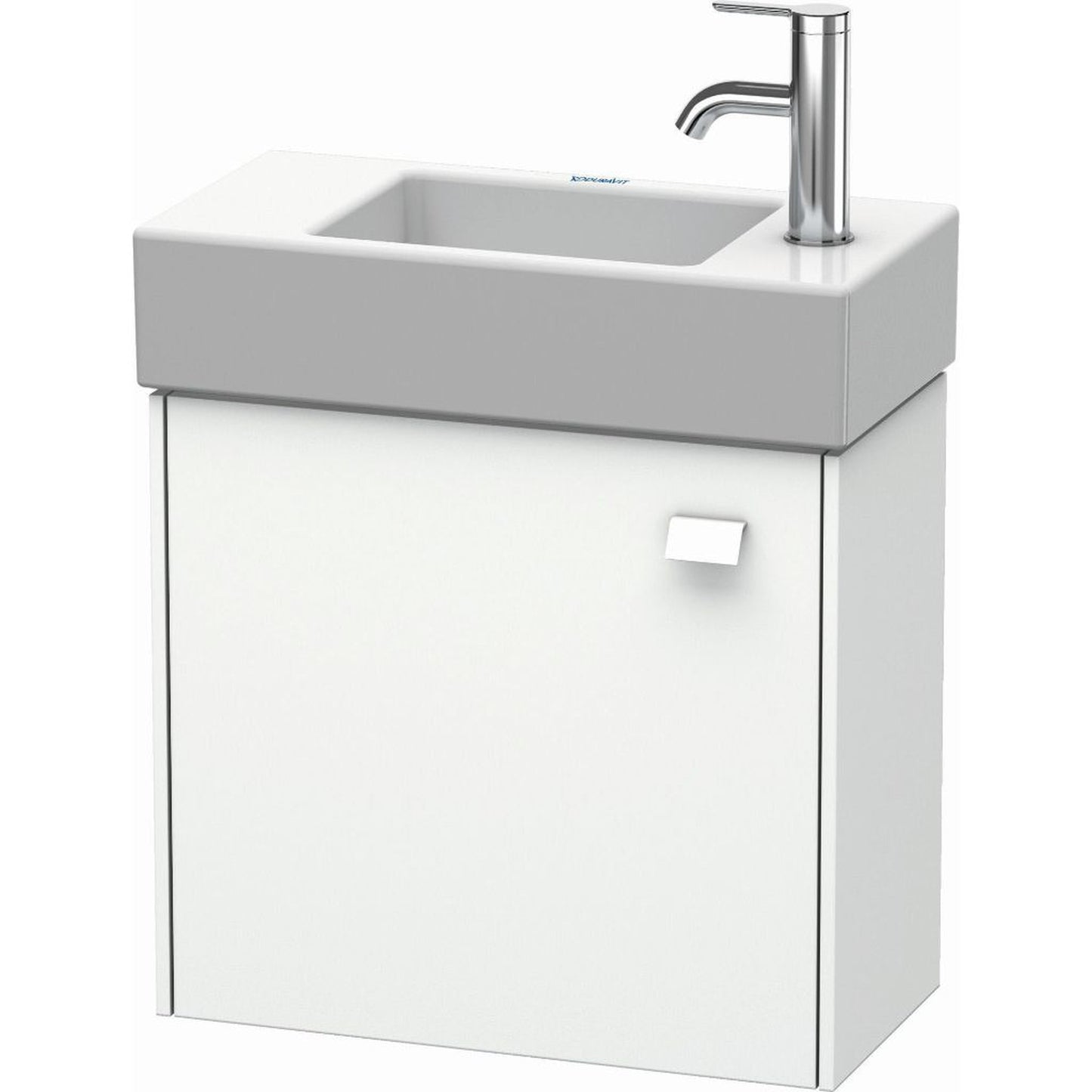 Duravit Brioso 19" x 17" x 9" Wall-Mount Vanity Unit With Left Hinge One Door Cabinet in White Matt
