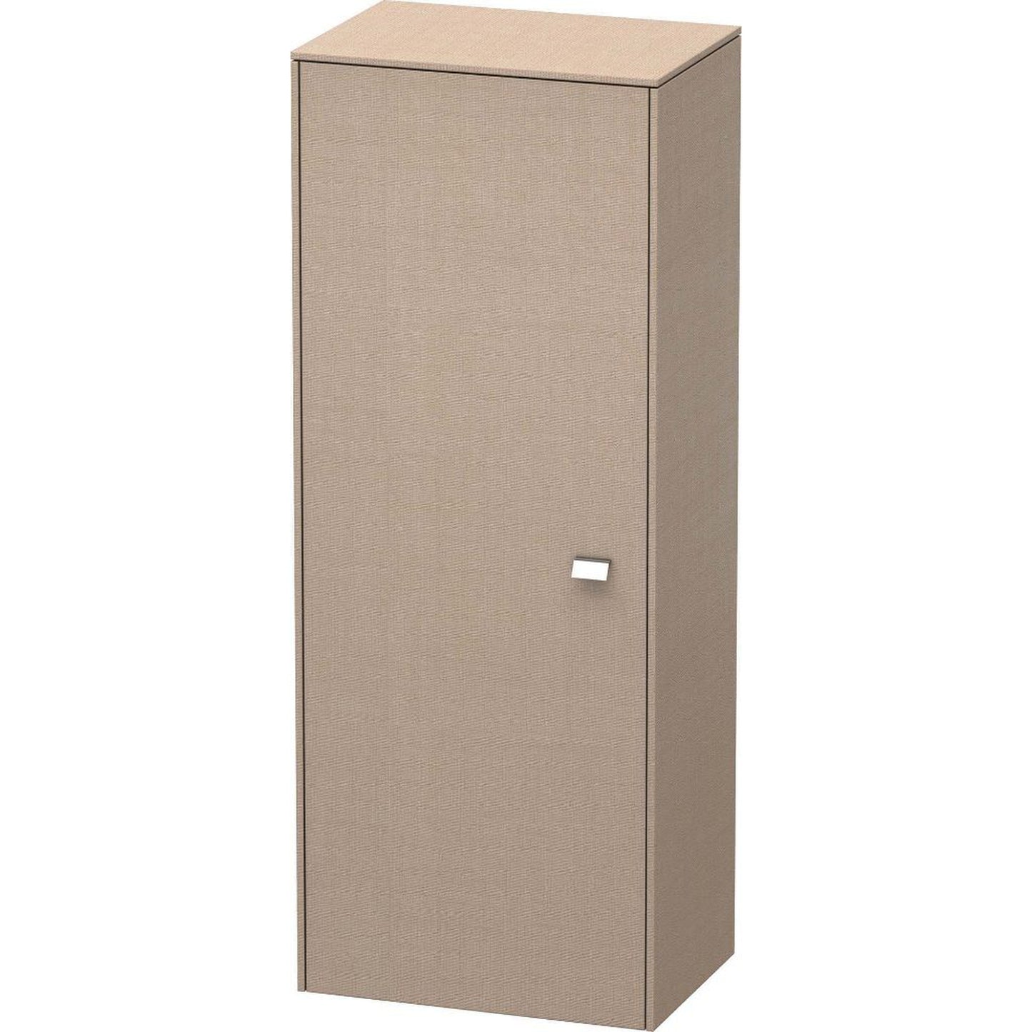 Duravit Brioso 20" x 52" x 14" Semi Tall Cabinet With Left Door in Linen and Chrome Handle