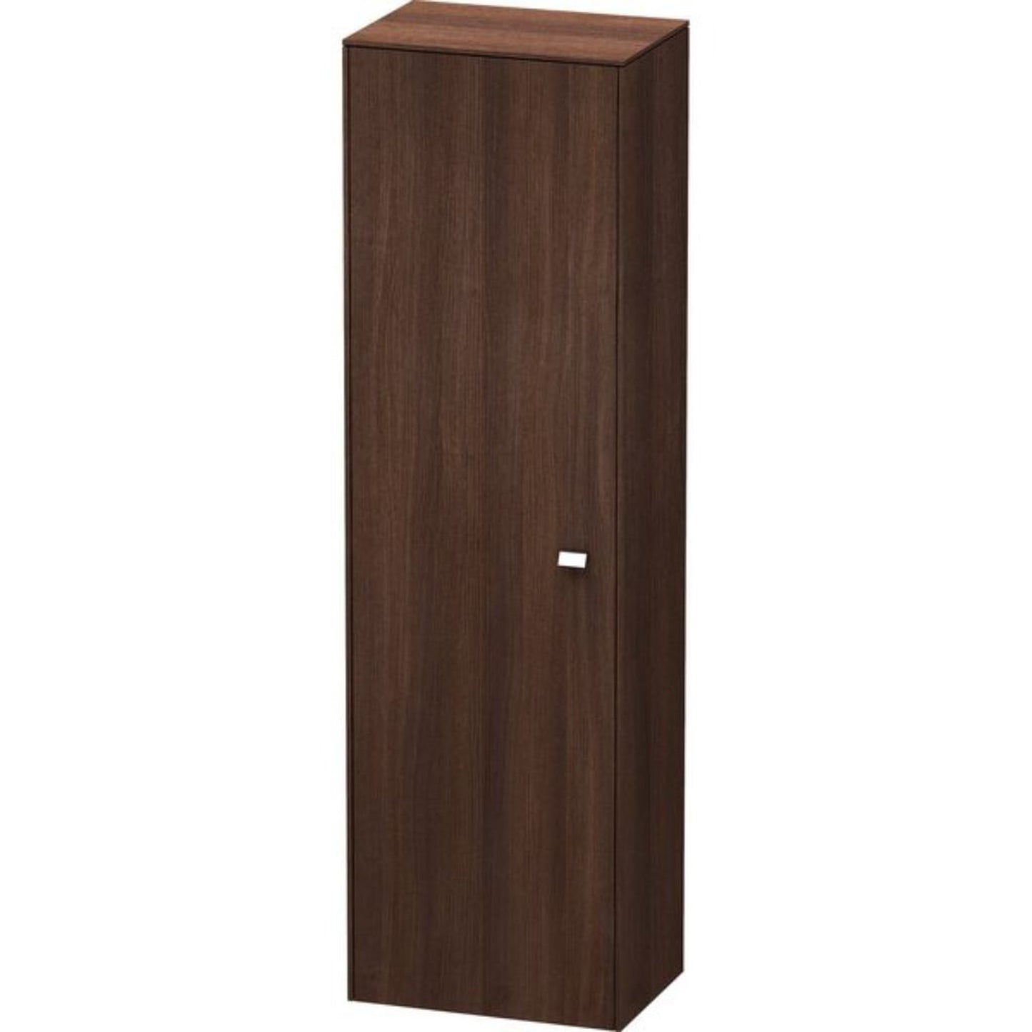 Duravit Brioso 20" x 70" x 14" Tall Cabinet With Left Door in Chestnut Dark and Chrome Handle