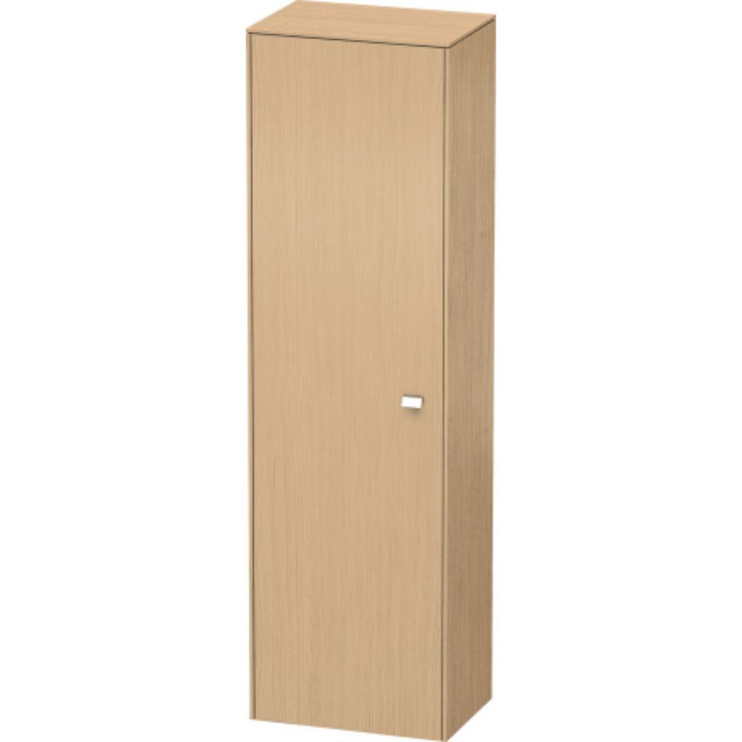 Duravit Brioso 20" x 70" x 14" Tall Cabinet With Left Door in Natural Oak and Chrome Handle