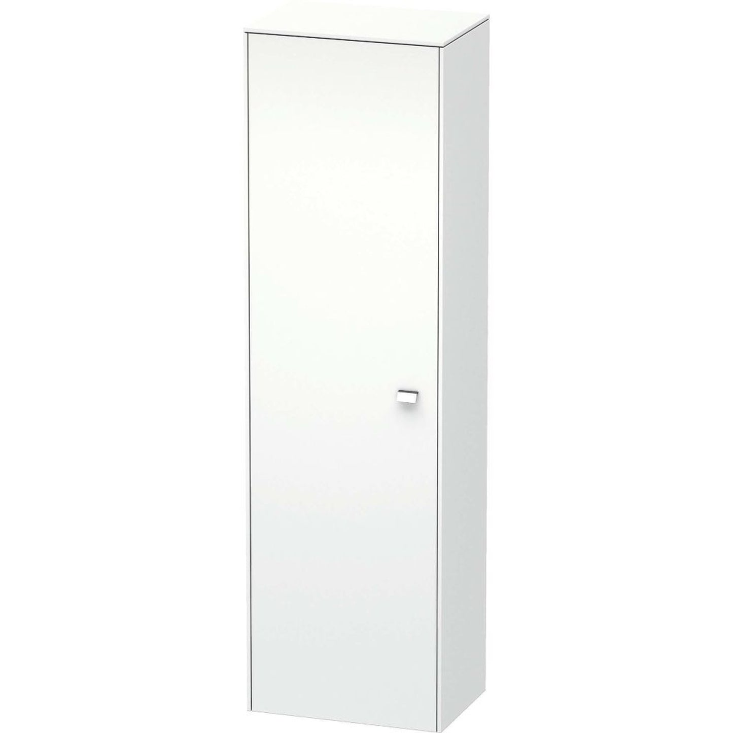 Duravit Brioso 20" x 70" x 14" Tall Cabinet With Left Door in White Matt and Chrome Handle