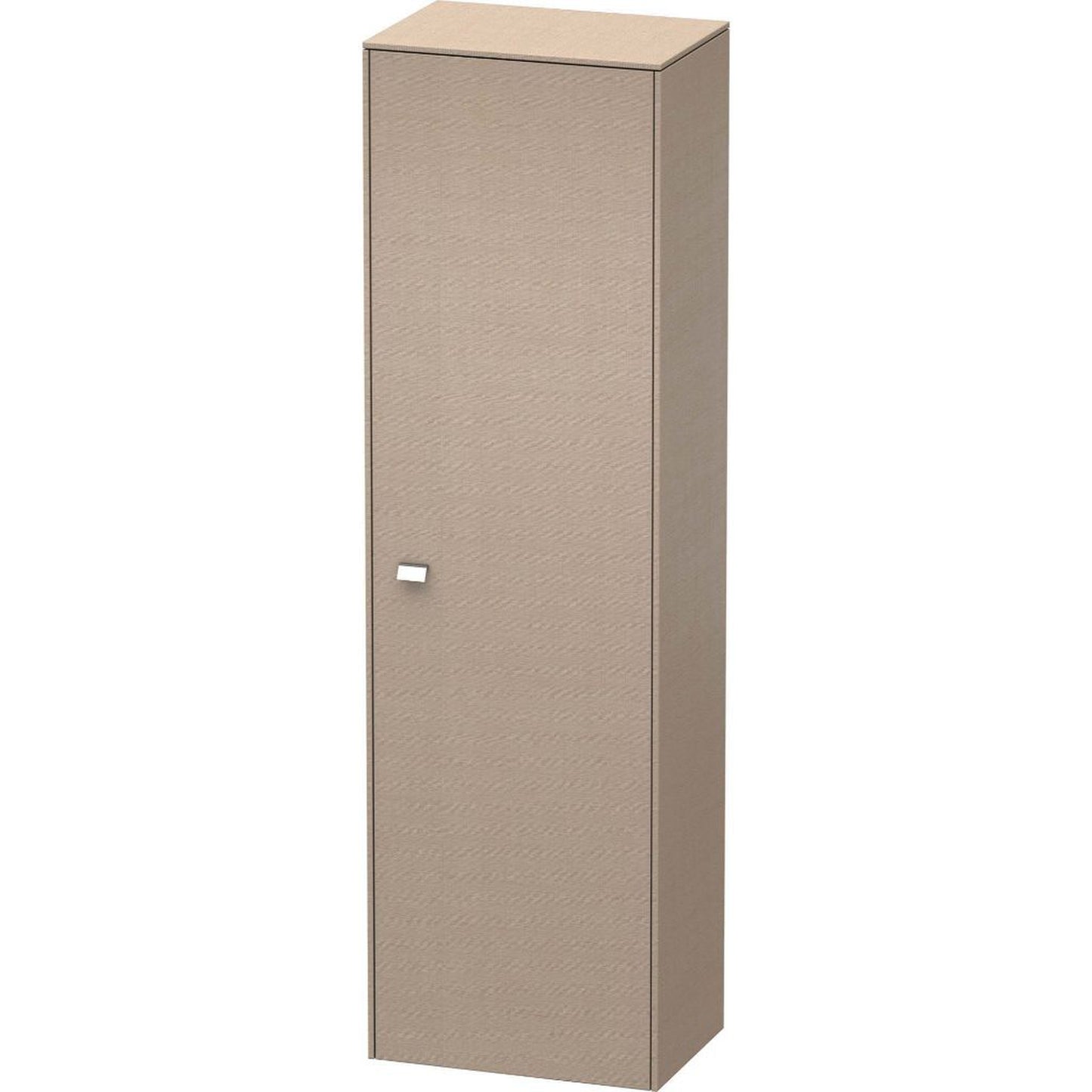 Duravit Brioso 20" x 70" x 14" Tall Cabinet With Right Door in Linen and Chrome Handle