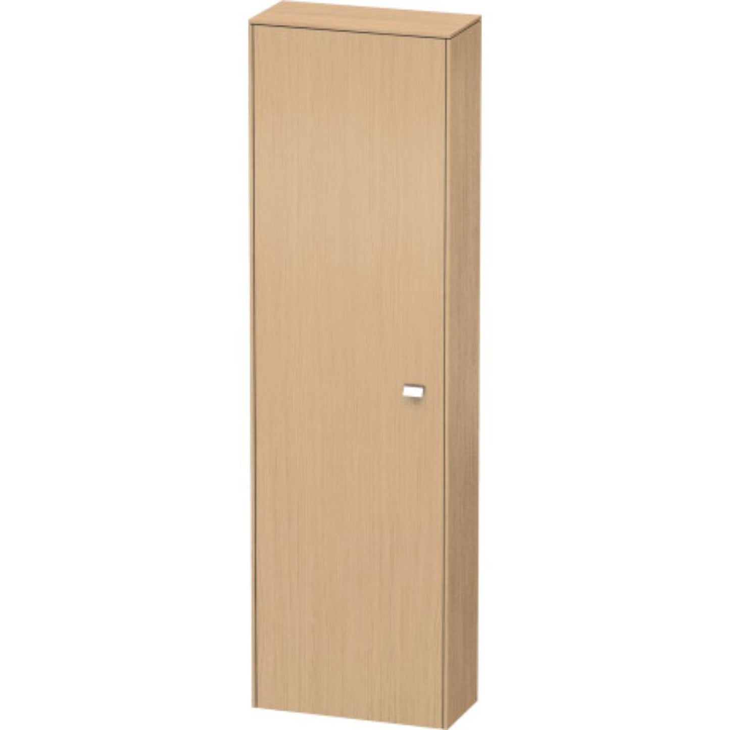 Duravit Brioso 20" x 70" x 9" Tall Cabinet With Left Door in Natural Oak and Chrome Handle