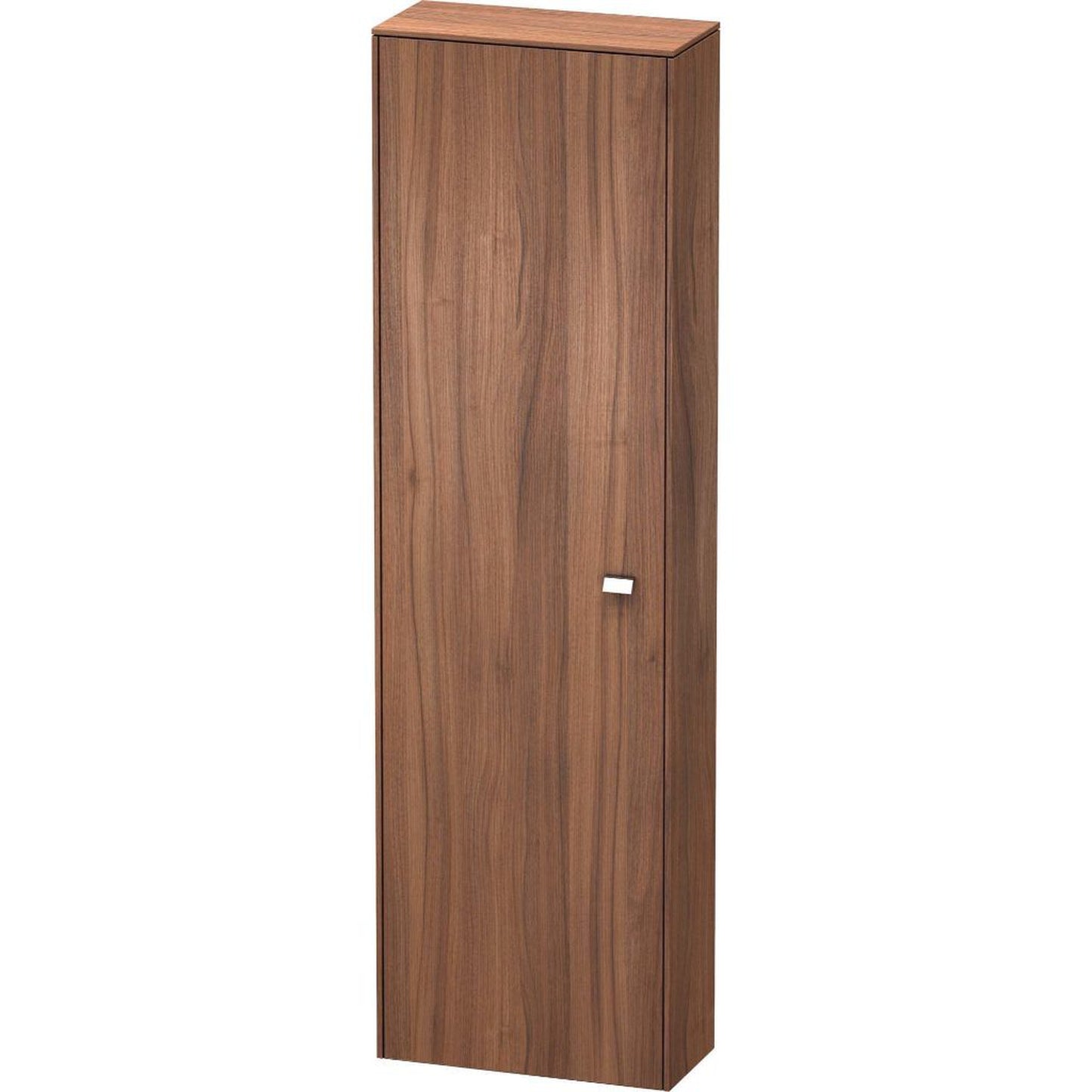 Duravit Brioso 20" x 70" x 9" Tall Cabinet With Left Door in Natural Walnut and Chrome Handle
