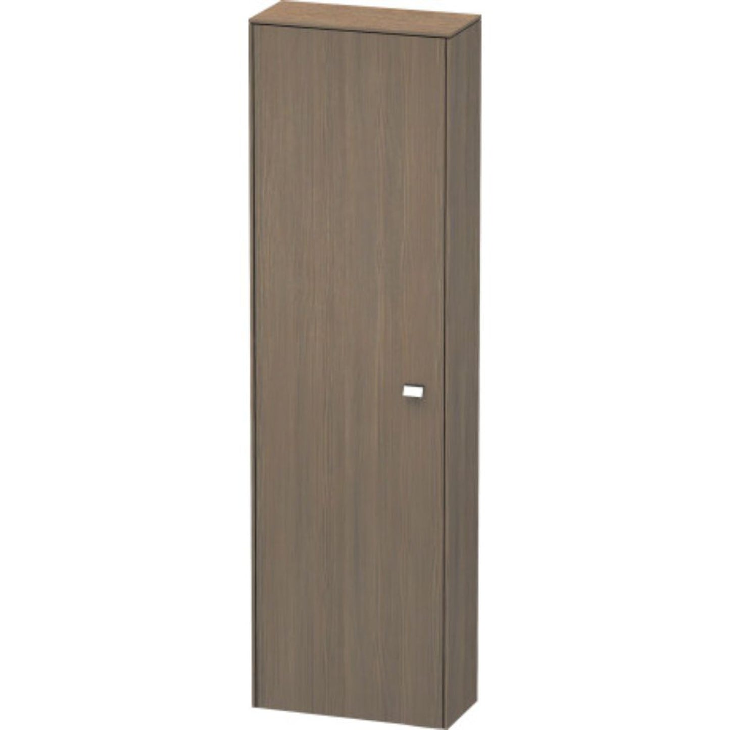 Duravit Brioso 20" x 70" x 9" Tall Cabinet With Left Door in Oak Terra and Chrome Handle