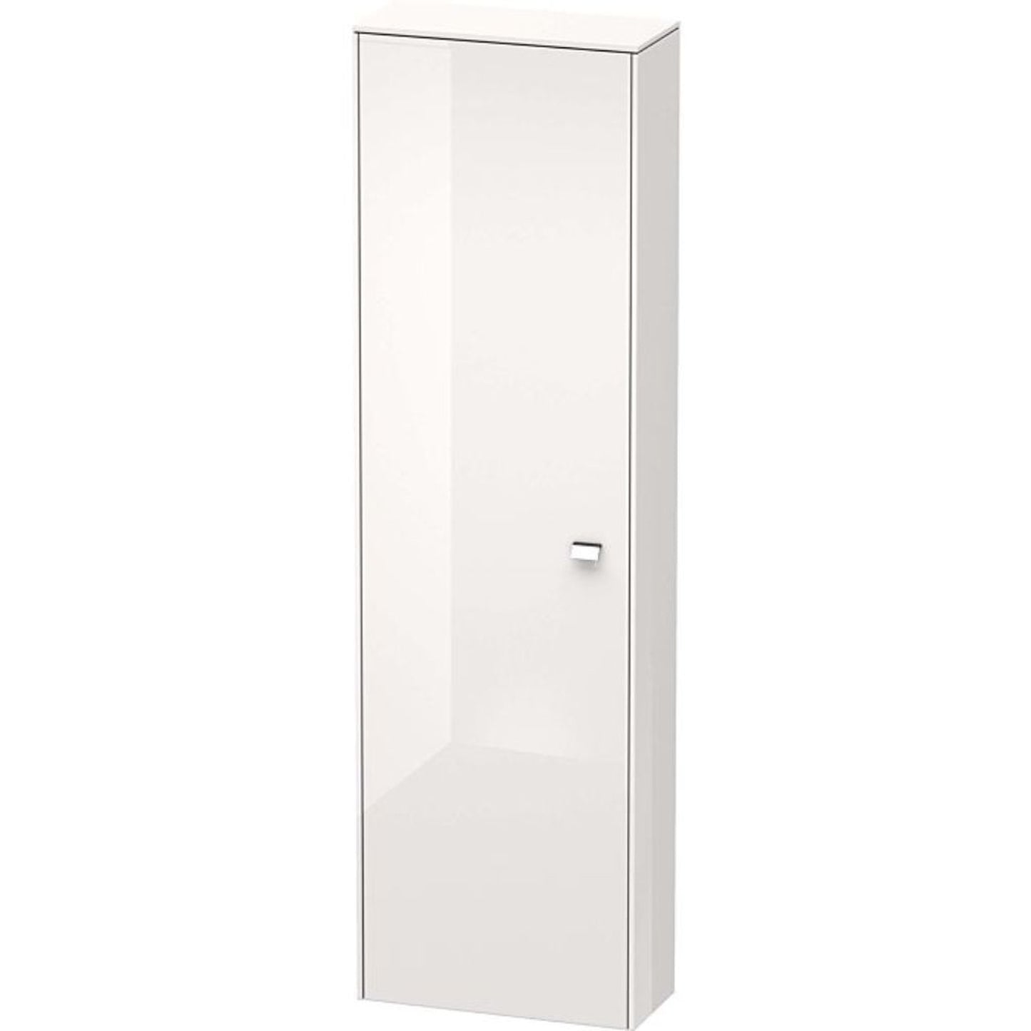 Duravit Brioso 20" x 70" x 9" Tall Cabinet With Left Door in White High Gloss and Chrome Handle