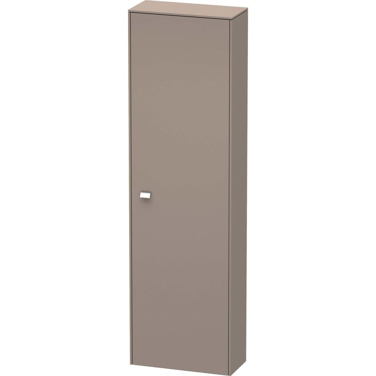 Duravit Brioso 20" x 70" x 9" Tall Cabinet With Right Door in Basalt Matt and Chrome Handle