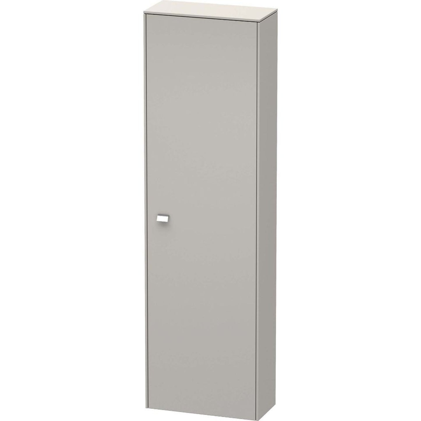 Duravit Brioso 20" x 70" x 9" Tall Cabinet With Right Door in Concrete Grey Matt and Chrome Handle