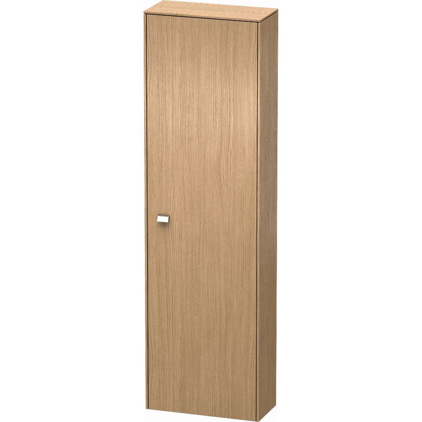 Duravit Brioso 20" x 70" x 9" Tall Cabinet With Right Door in European Oak and Chrome Handle