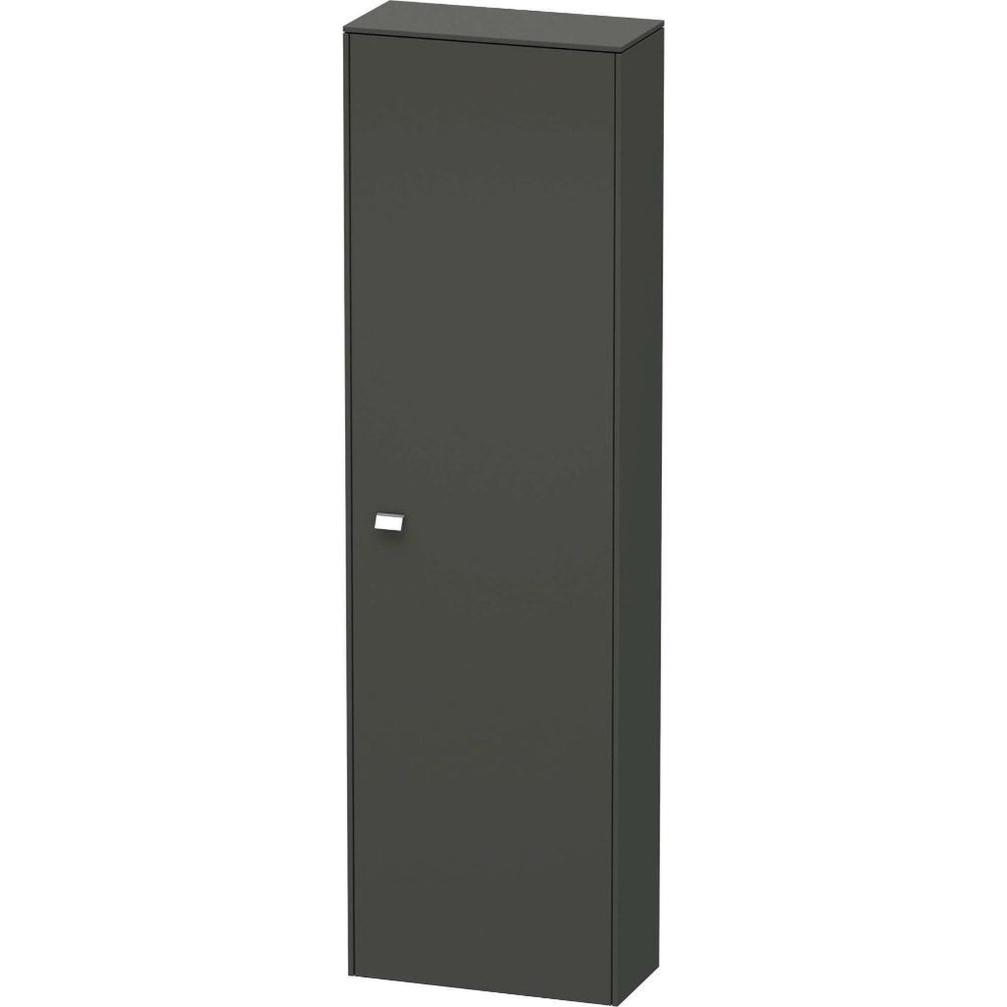 Duravit Brioso 20" x 70" x 9" Tall Cabinet With Right Door in Graphite Matt and Chrome Handle