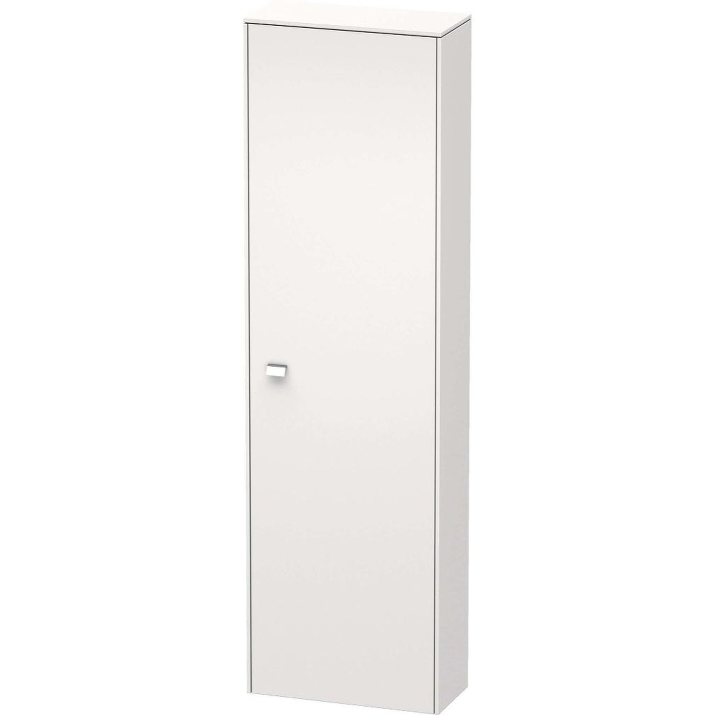 Duravit Brioso 20" x 70" x 9" Tall Cabinet With Right Door in White High Gloss and Chrome Handle