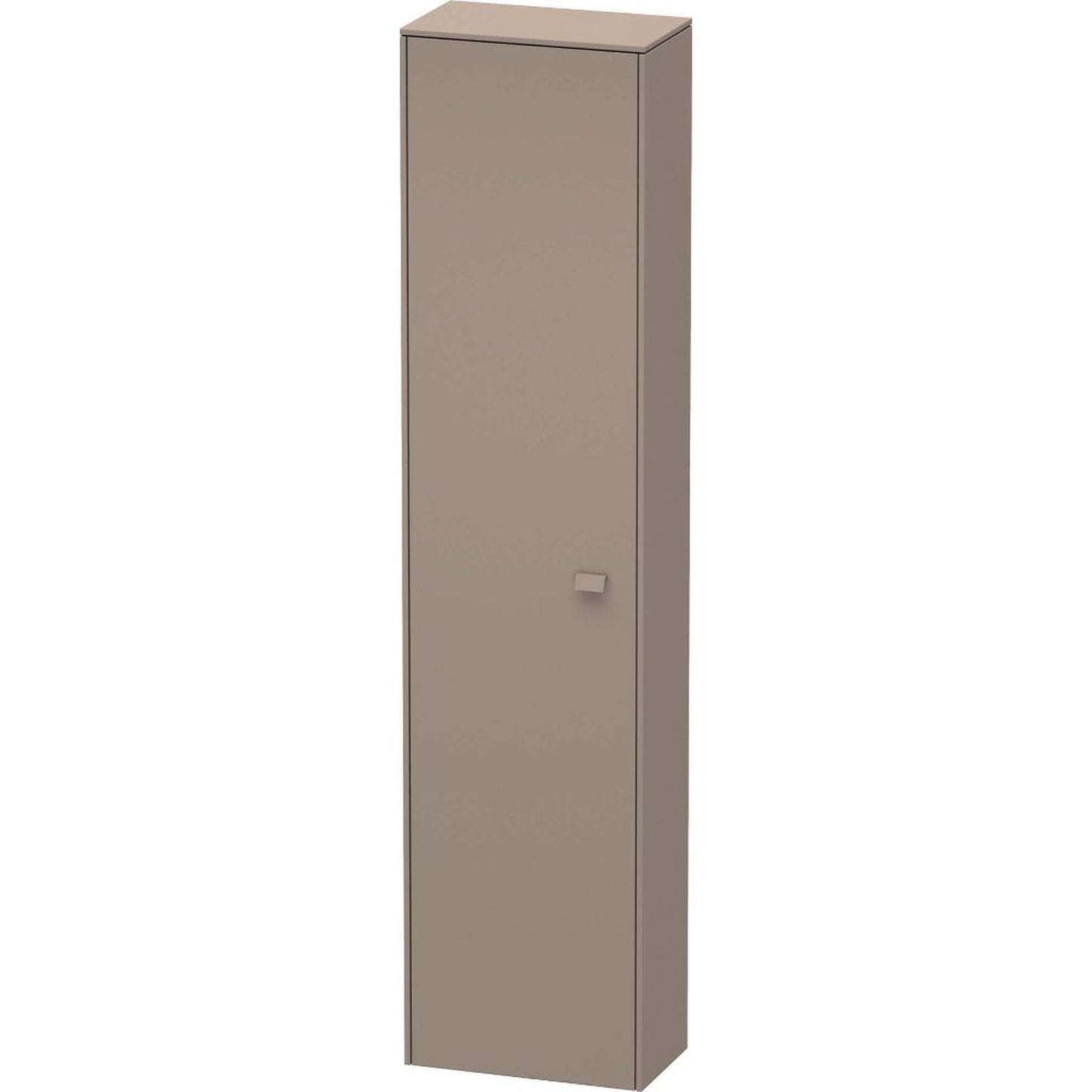Duravit Brioso 20" x 79" x 14" Tall Cabinet With Left Door in Basalt Matt