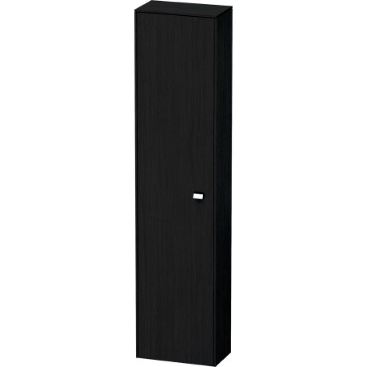 Duravit Brioso 20" x 79" x 14" Tall Cabinet With Left Door in Black Oak and Chrome Handle