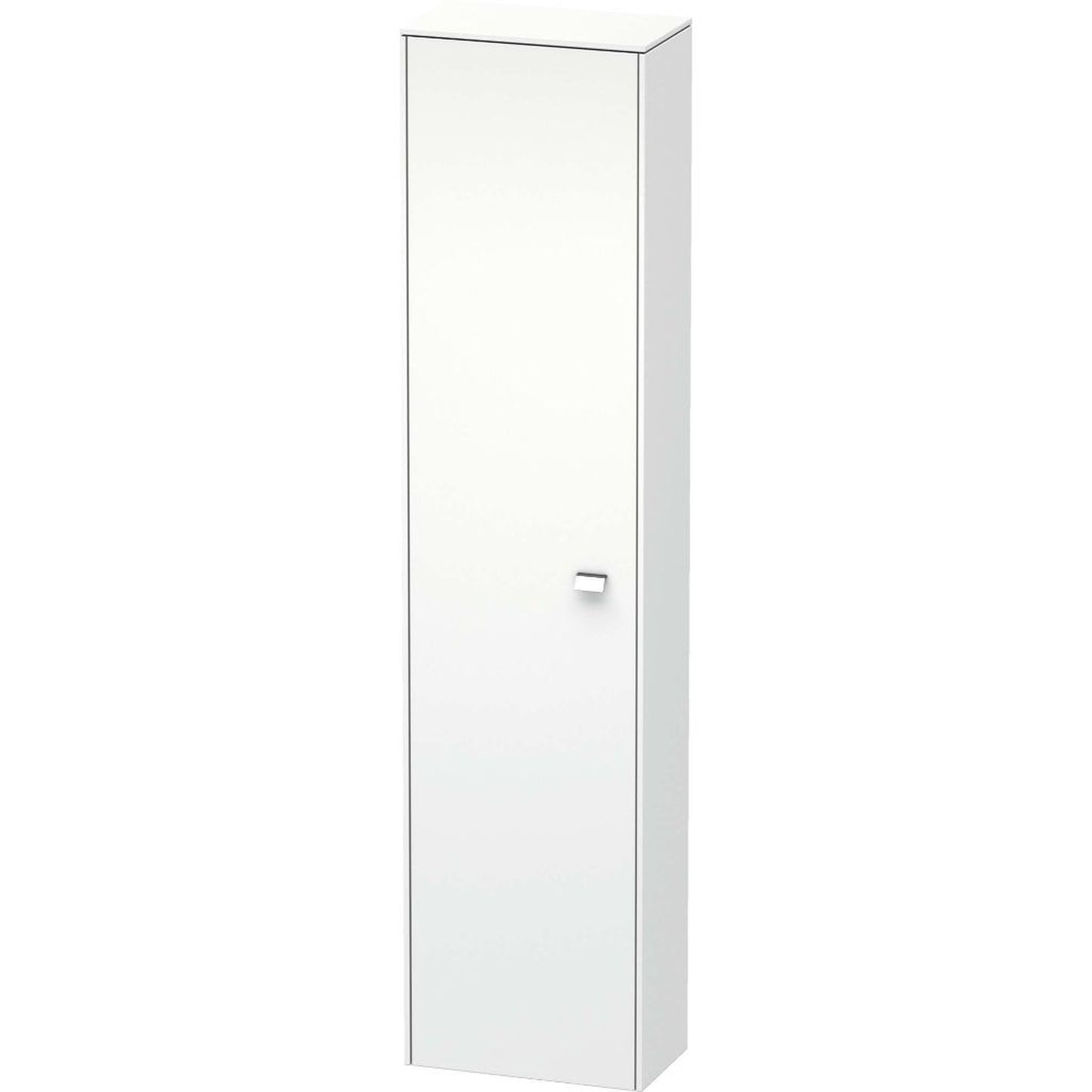 Duravit Brioso 20" x 79" x 14" Tall Cabinet With Left Door in White Matt and Chrome Handle