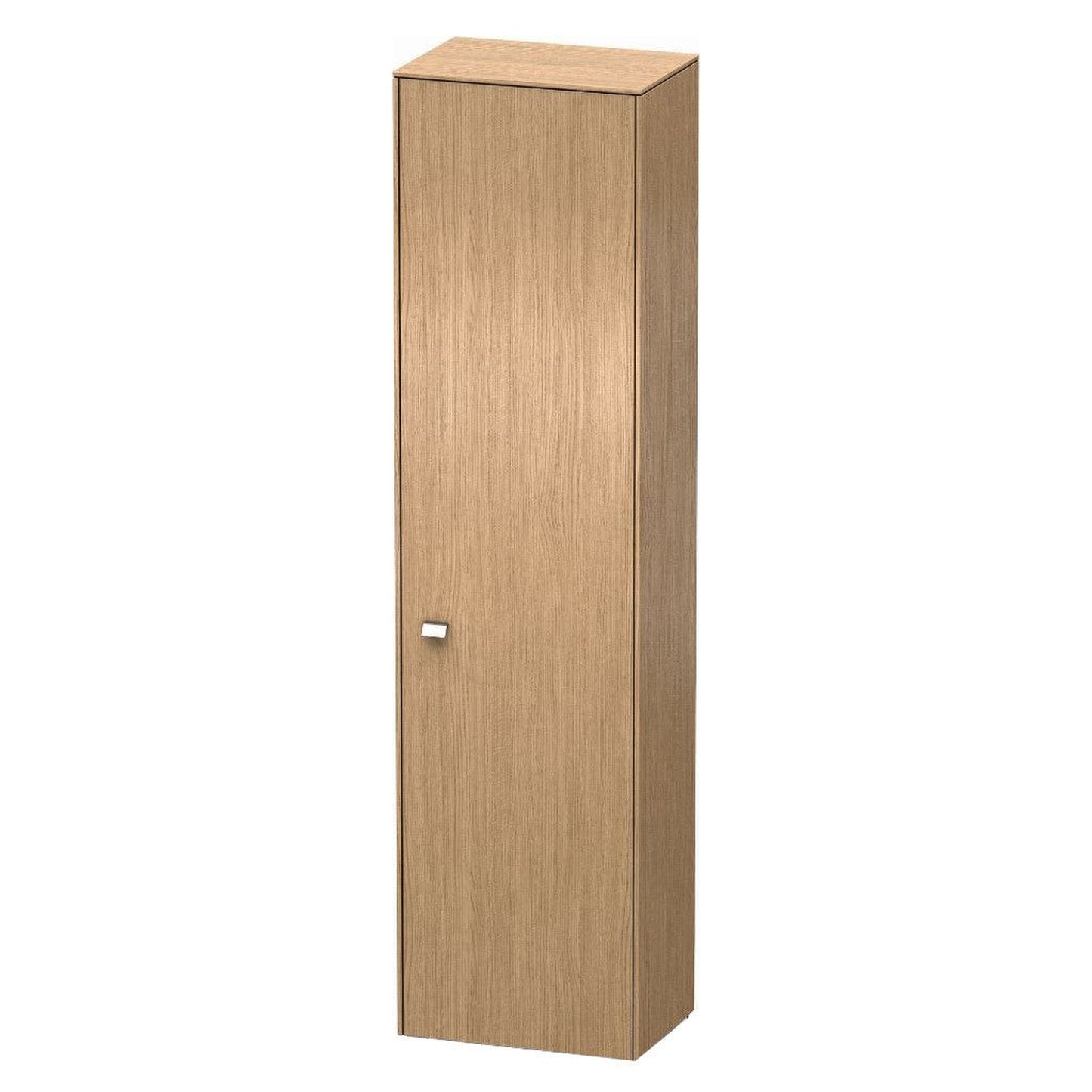 Duravit Brioso 20" x 79" x 14" Tall Cabinet With Right Door in European Oak and Chrome Handle