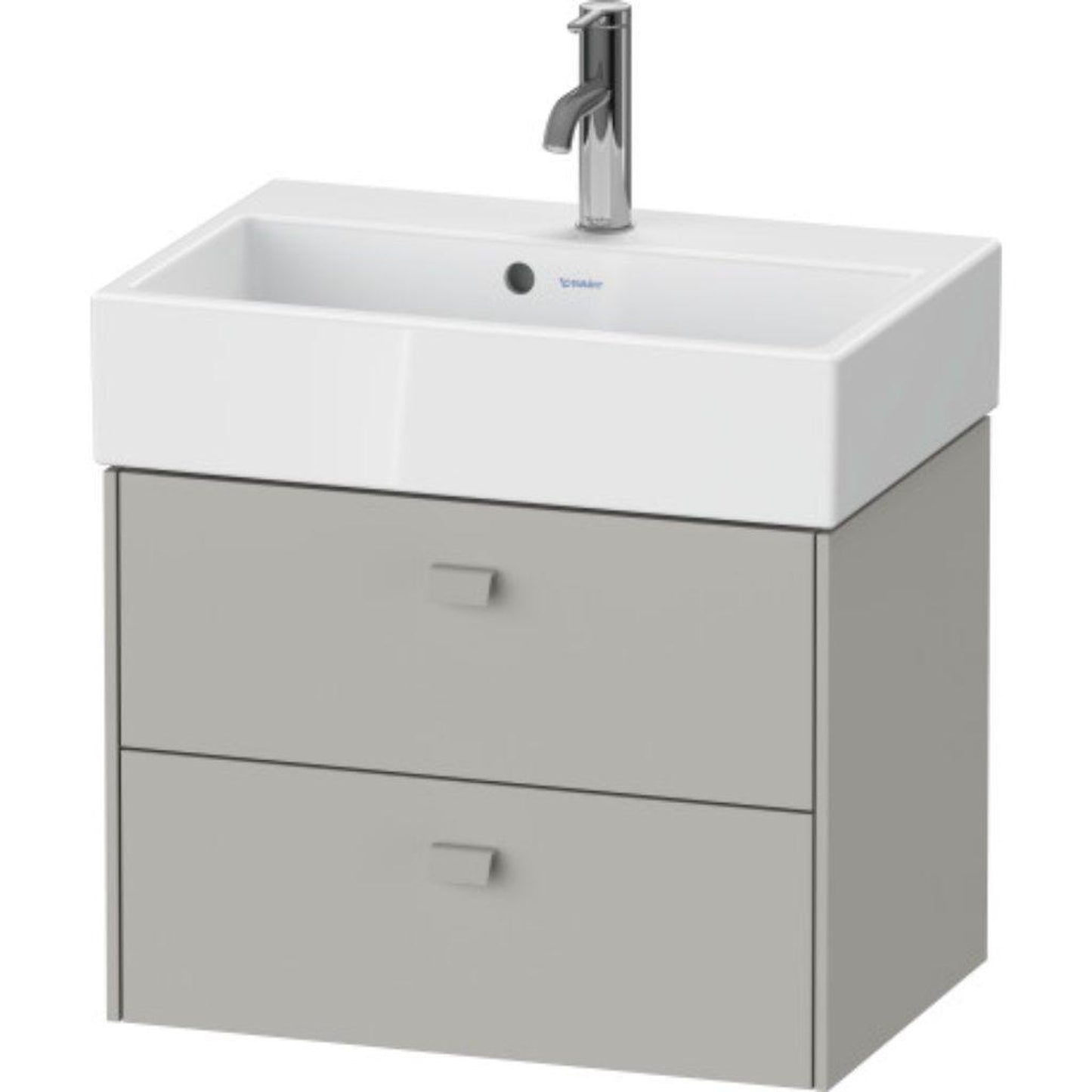 Duravit Brioso 23" x 17" x 15" Two Drawer Wall-Mount Vanity Unit in Concrete Grey Matt