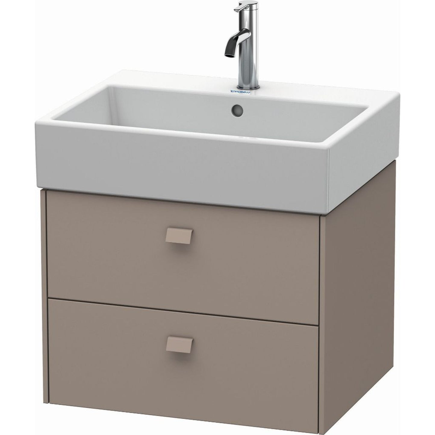 Duravit Brioso 23" x 17" x 18" Two Drawer Wall-Mount Vanity Unit in Basalt Matt